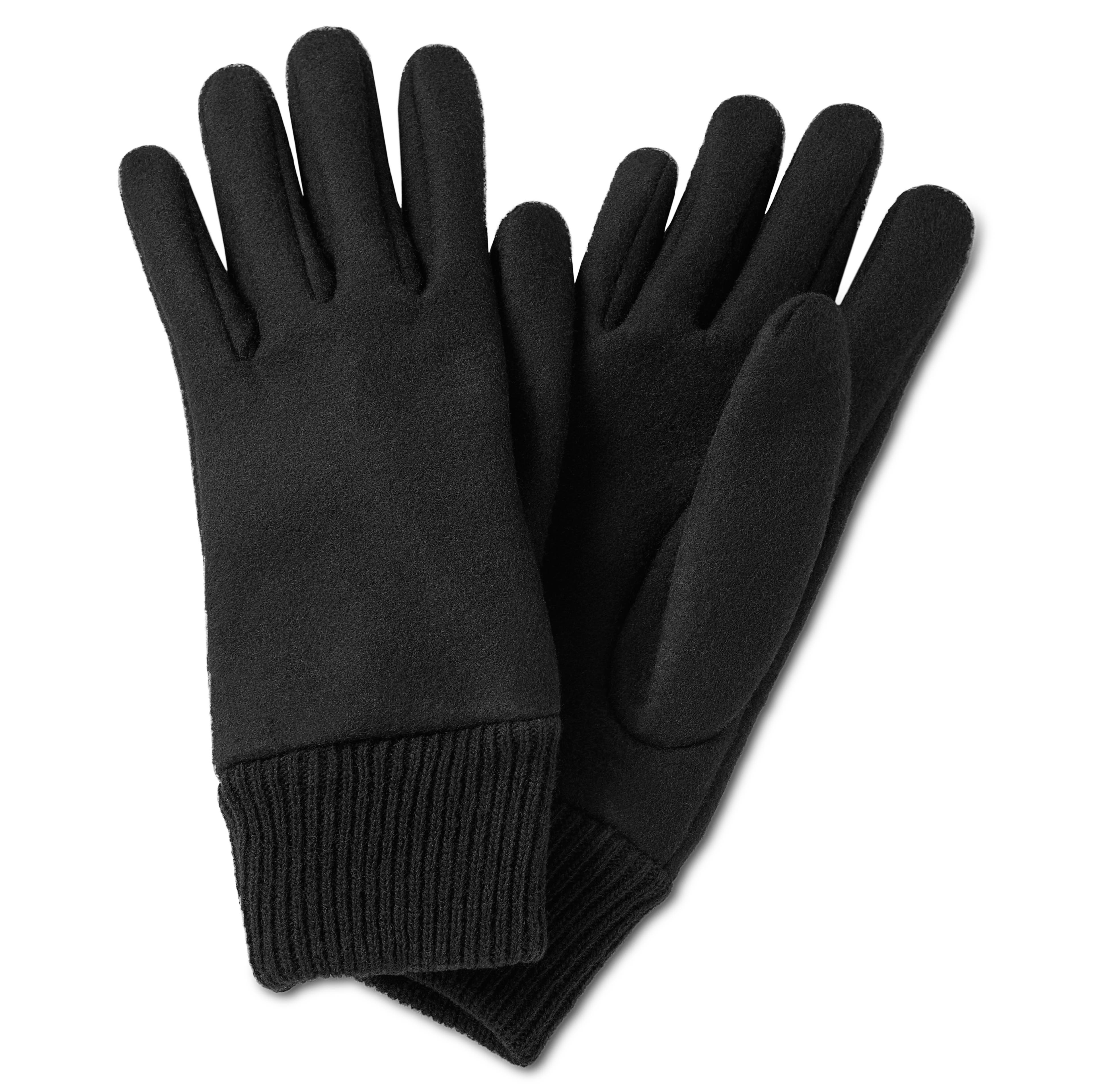 Hiems | Черни вълнени ръкавици