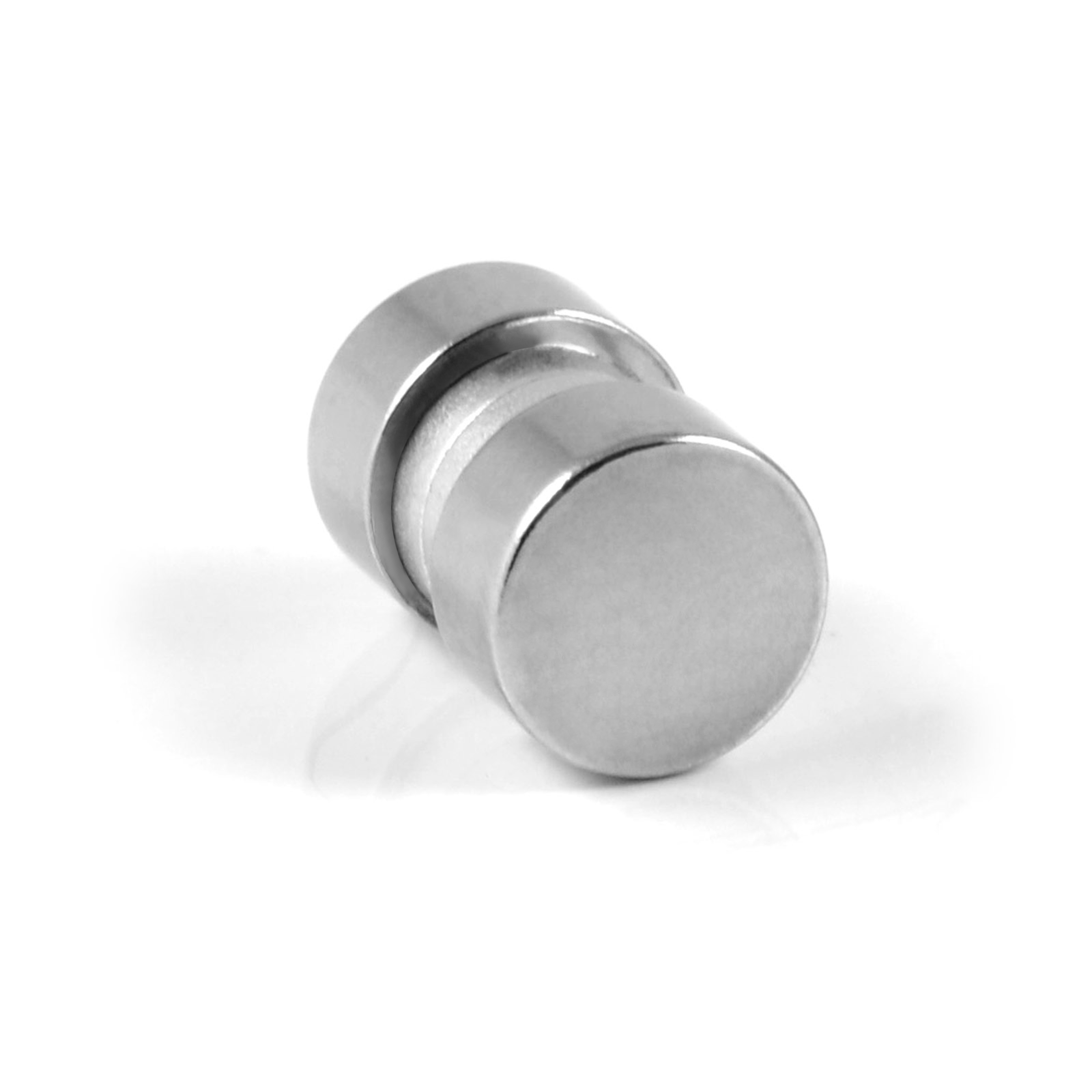 Zwarte 6 mm Zirkonia Magnetische Oorbel - 3