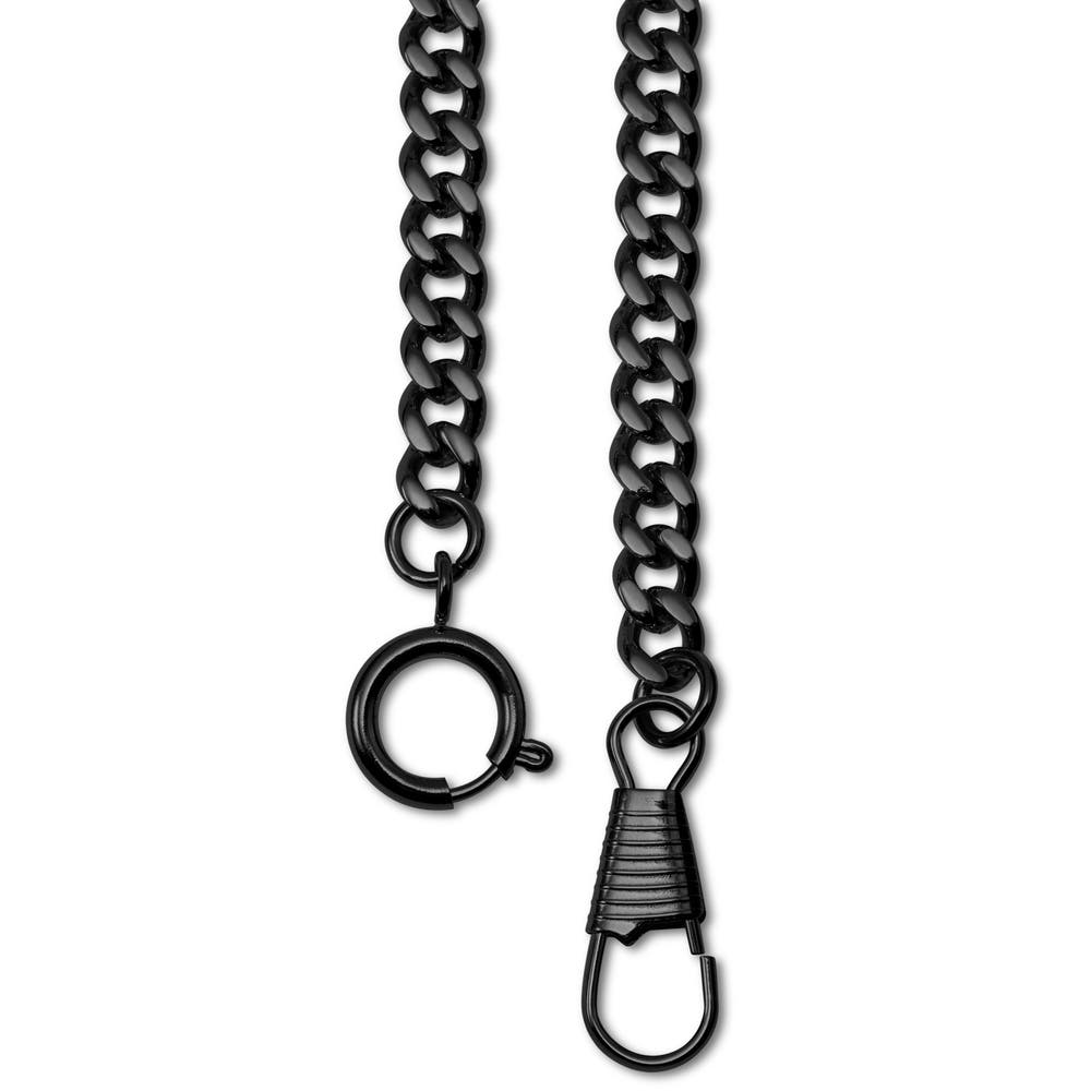 hover: Black Steel Bolt Ring Pocket Watch Chain hover: Black Steel Bolt Ring Pocket Watch Chain