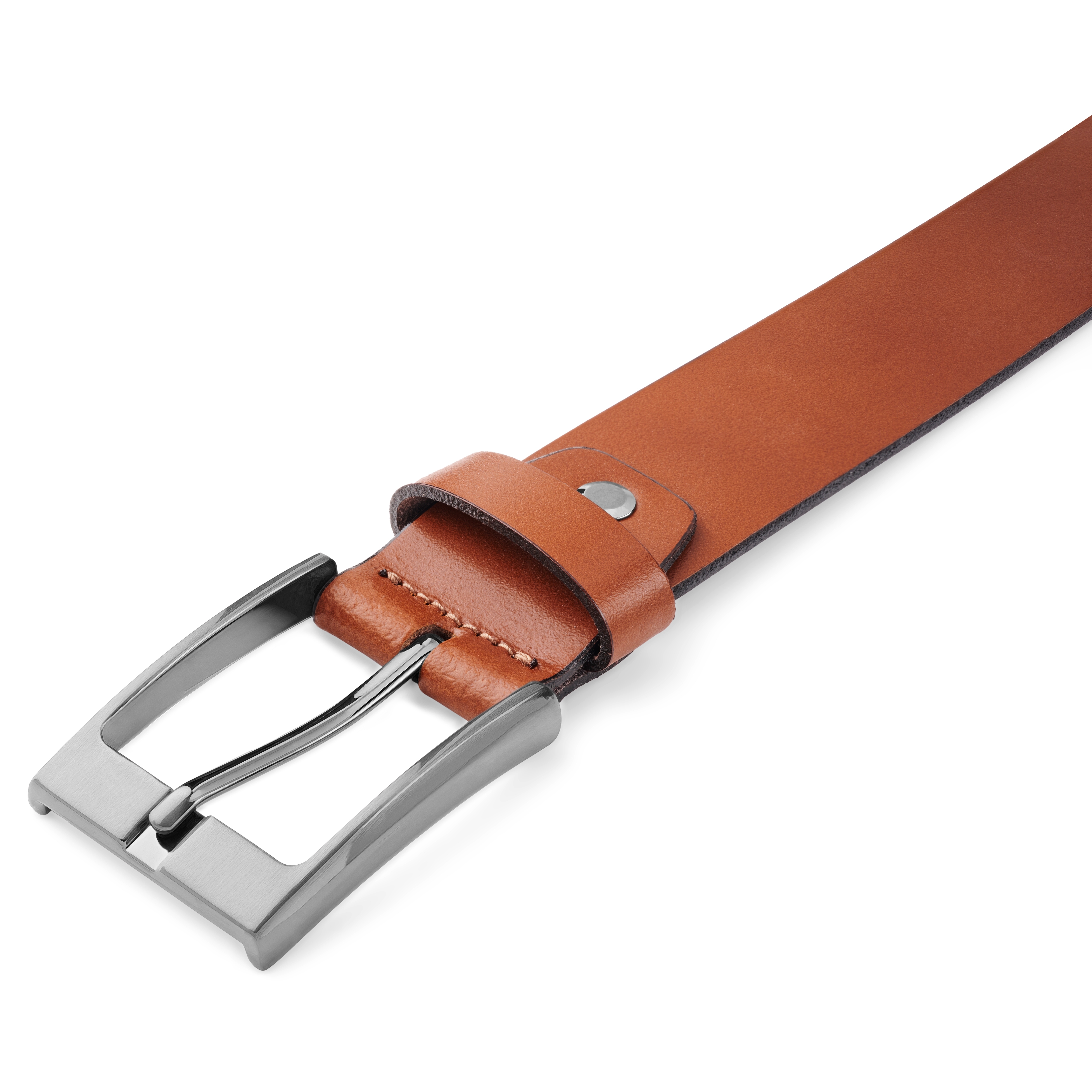 Cintura in pelle conciata liscia di primo fiore - 3