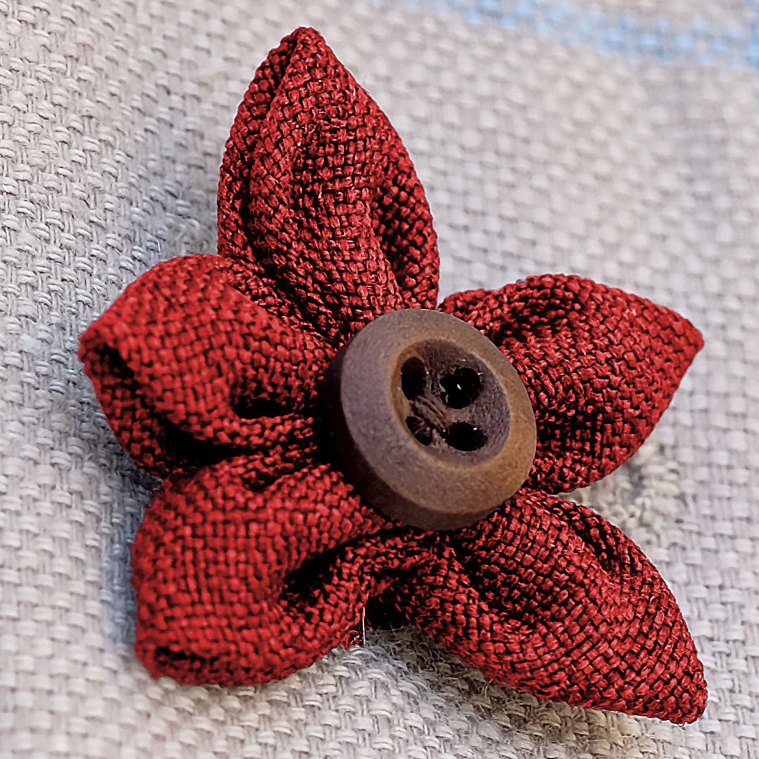 Dobell Red Flower Lapel Pin