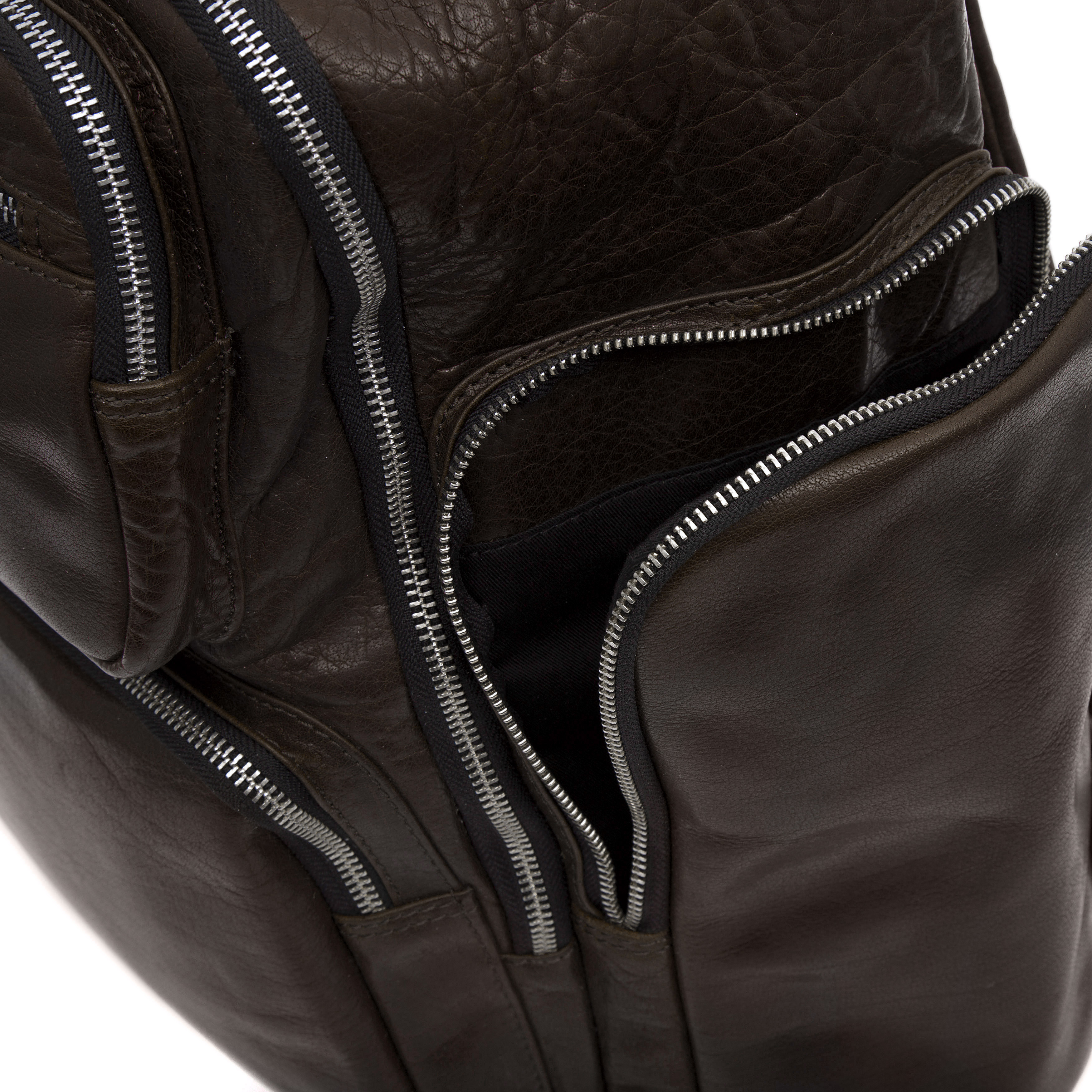 Sac à dos Montréal en cuir marron foncé - 13