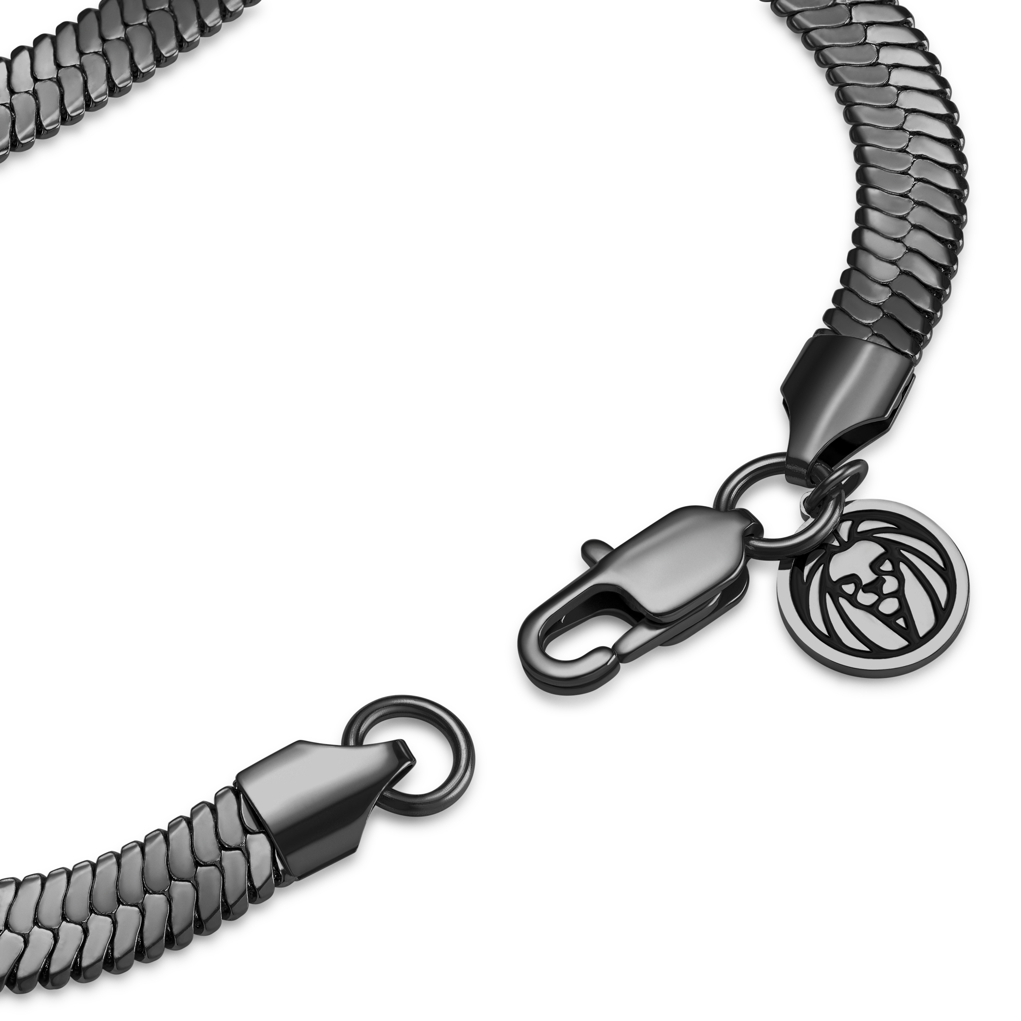 Essentials | 6 mm Gunmetal Zwarte Armband met Visgraatschakels - 5