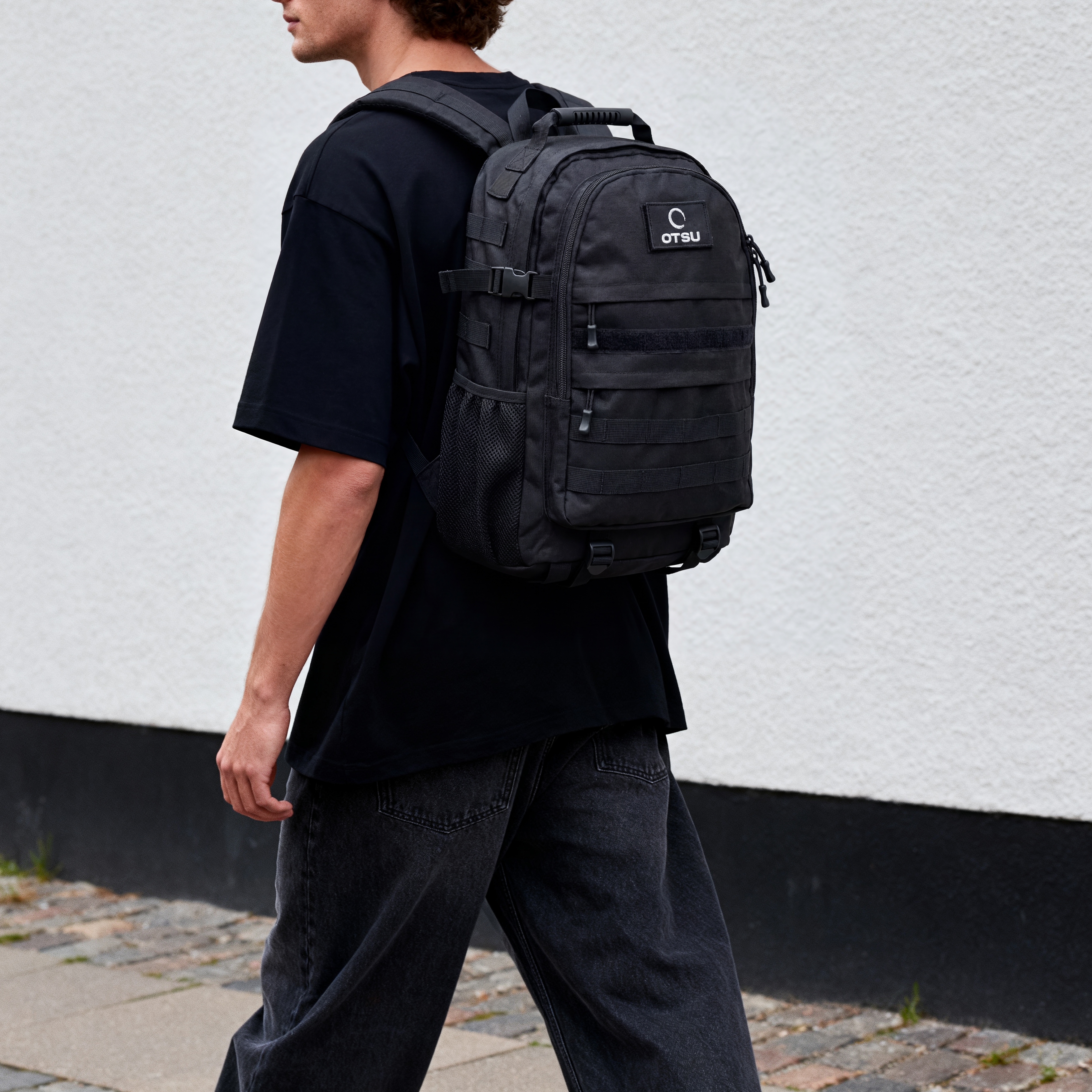 Expedition | Black 35L Multi-Compartment Tactical Backpack with Patch Panel - 4
