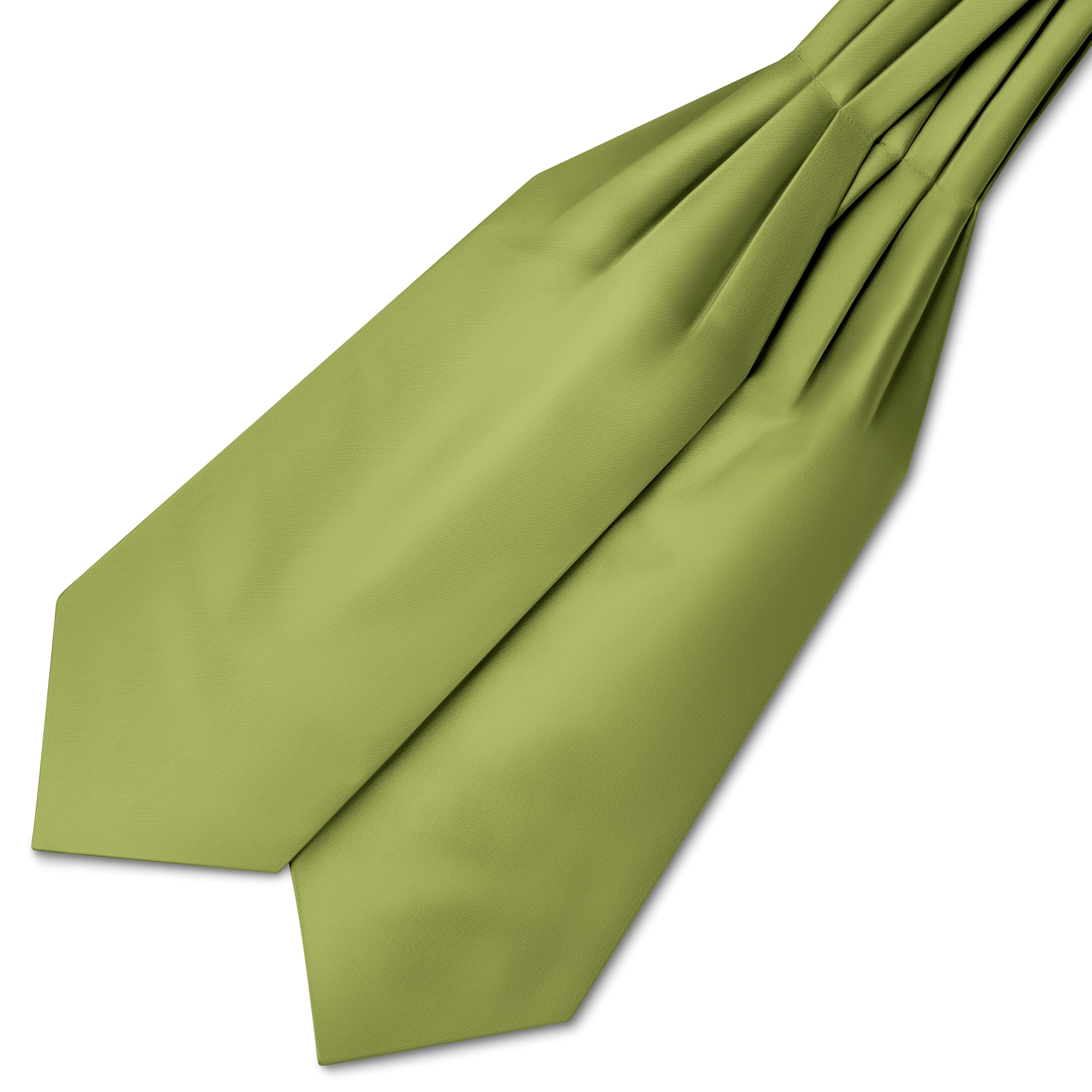 Cravate Ascot en satin couleur vert de mer