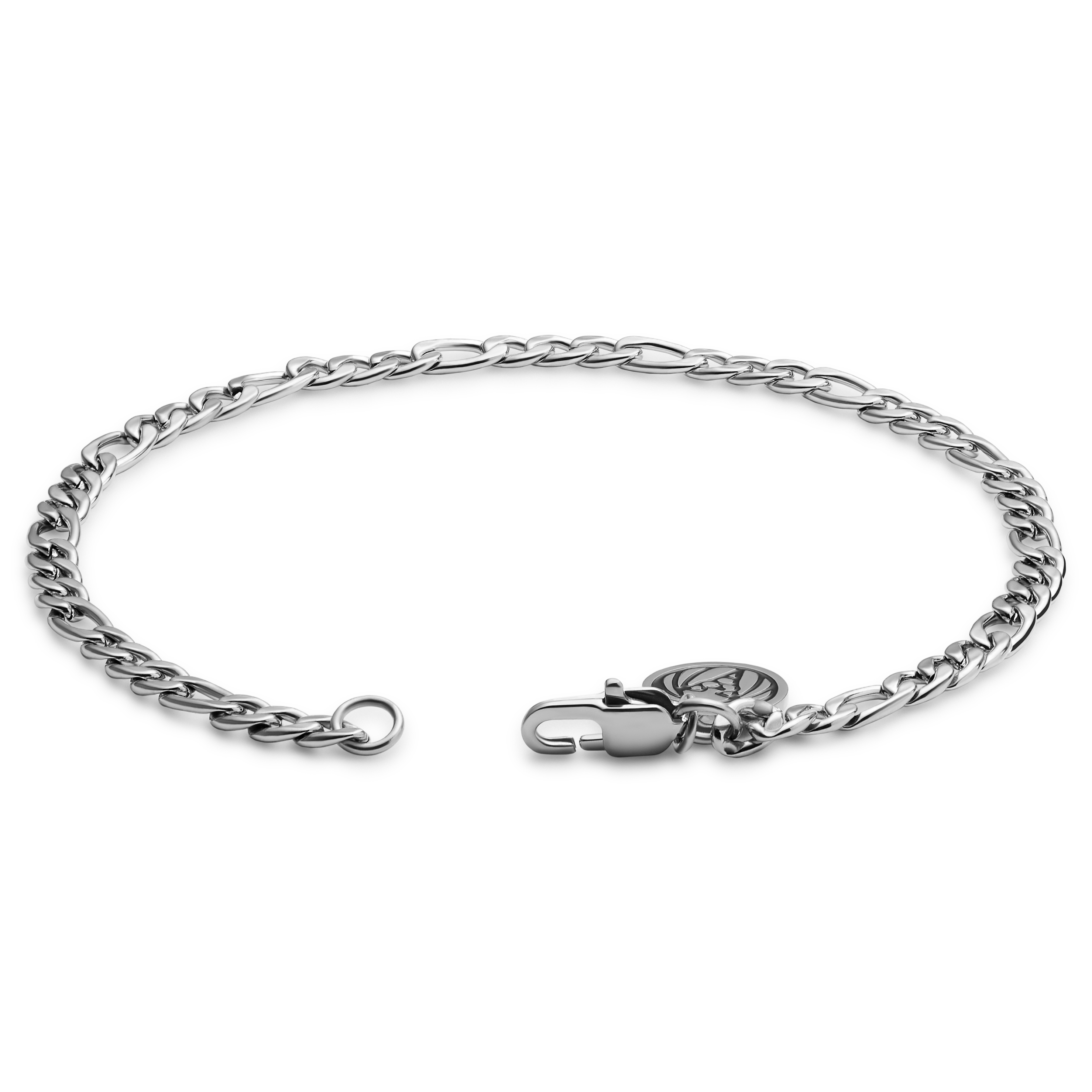Essentials | 4 mm Silver-tone Figaro Chain Bracelet - 4