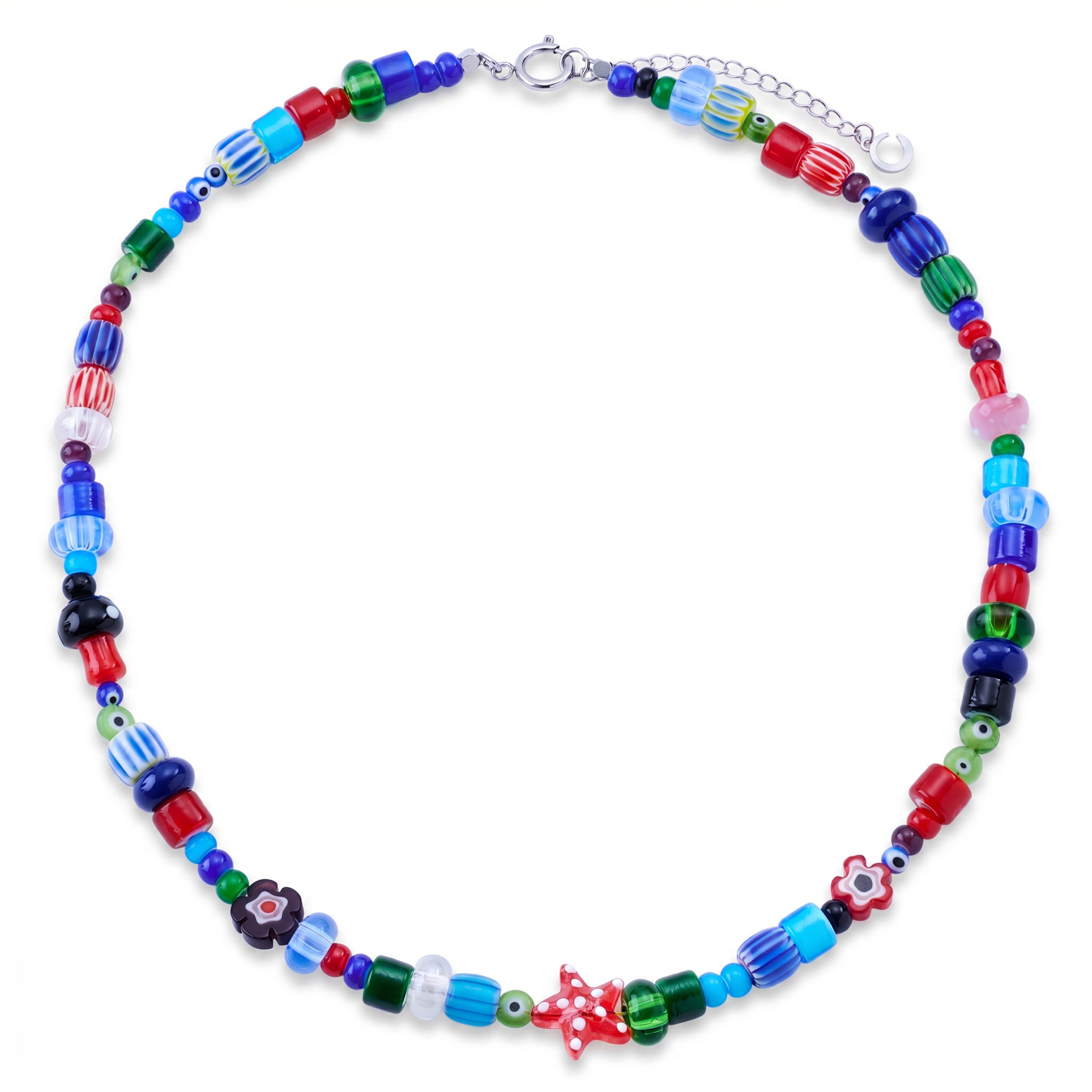 Pearlmania | Festival Frenzy Multicolour Glass Bead Necklace - 2
