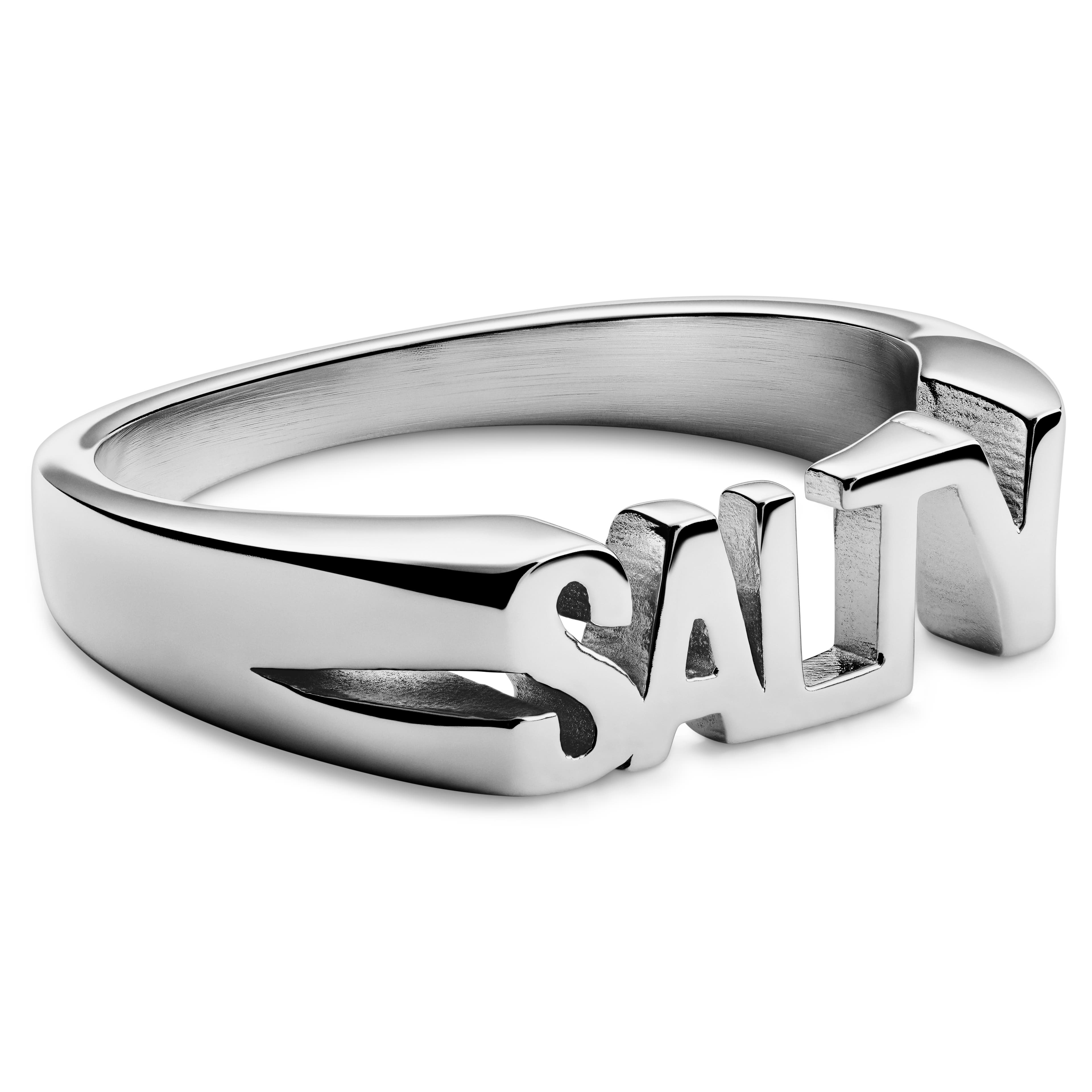 Jaygee | Silver-tone Stainless Steel Salty Ring
