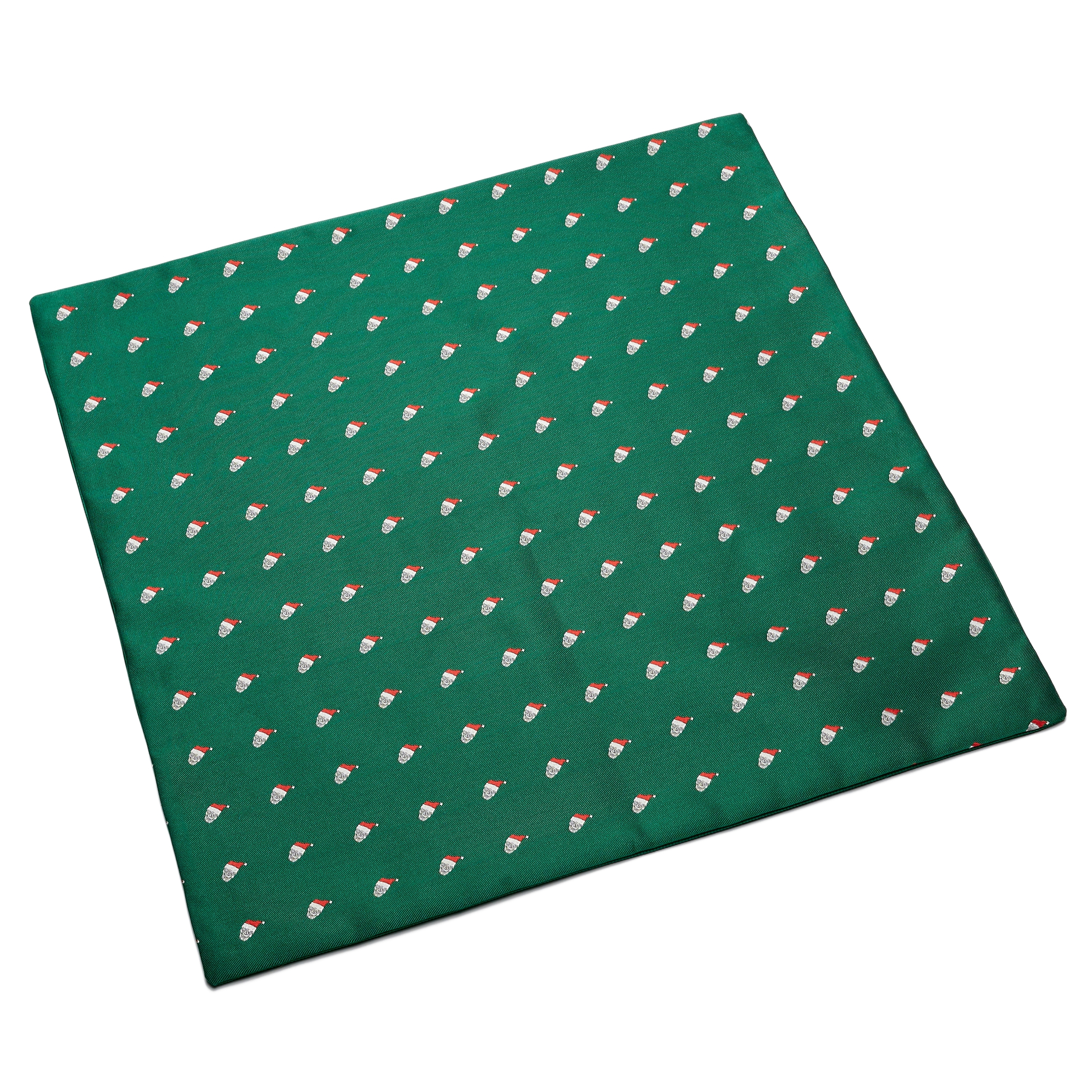 Grünes Weihnachts Einstecktuch Mit Totenköpfen - 4