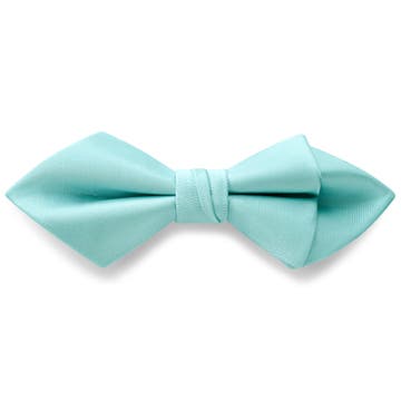 Babyblå Knuten Satinfluga med Diamantändar Babyblå Knuten Satinfluga med Diamantändar