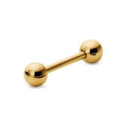 8 mm Gold-Tone Straight Ball-Tipped Surgical Steel Barbell
