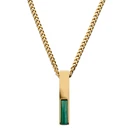 Cruz | Gold-Tone Green Agate Necklace Cruz | Gold-Tone Green Agate Necklace