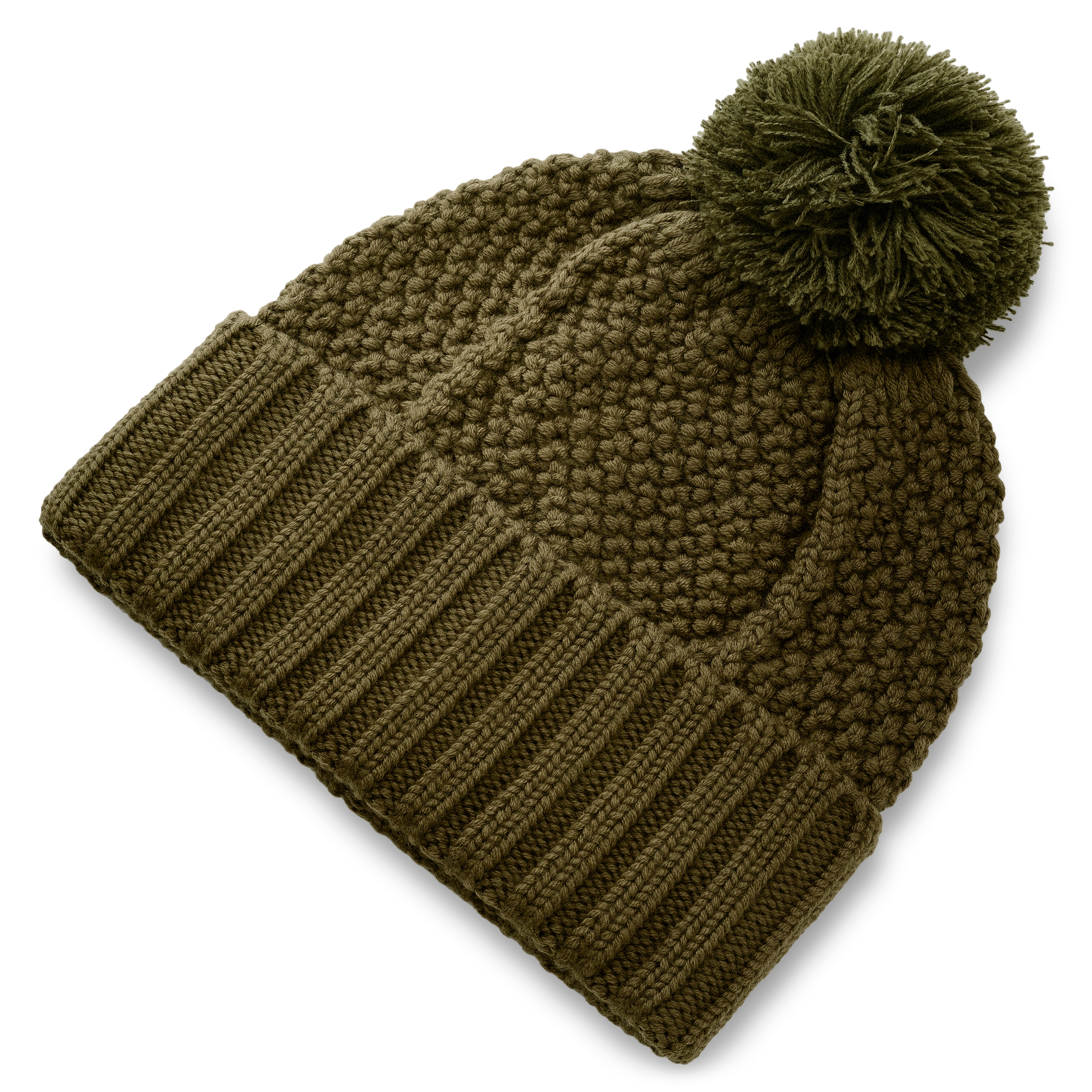 Karl | Căciulă Kane din lână merinos verde măsliniu - 6