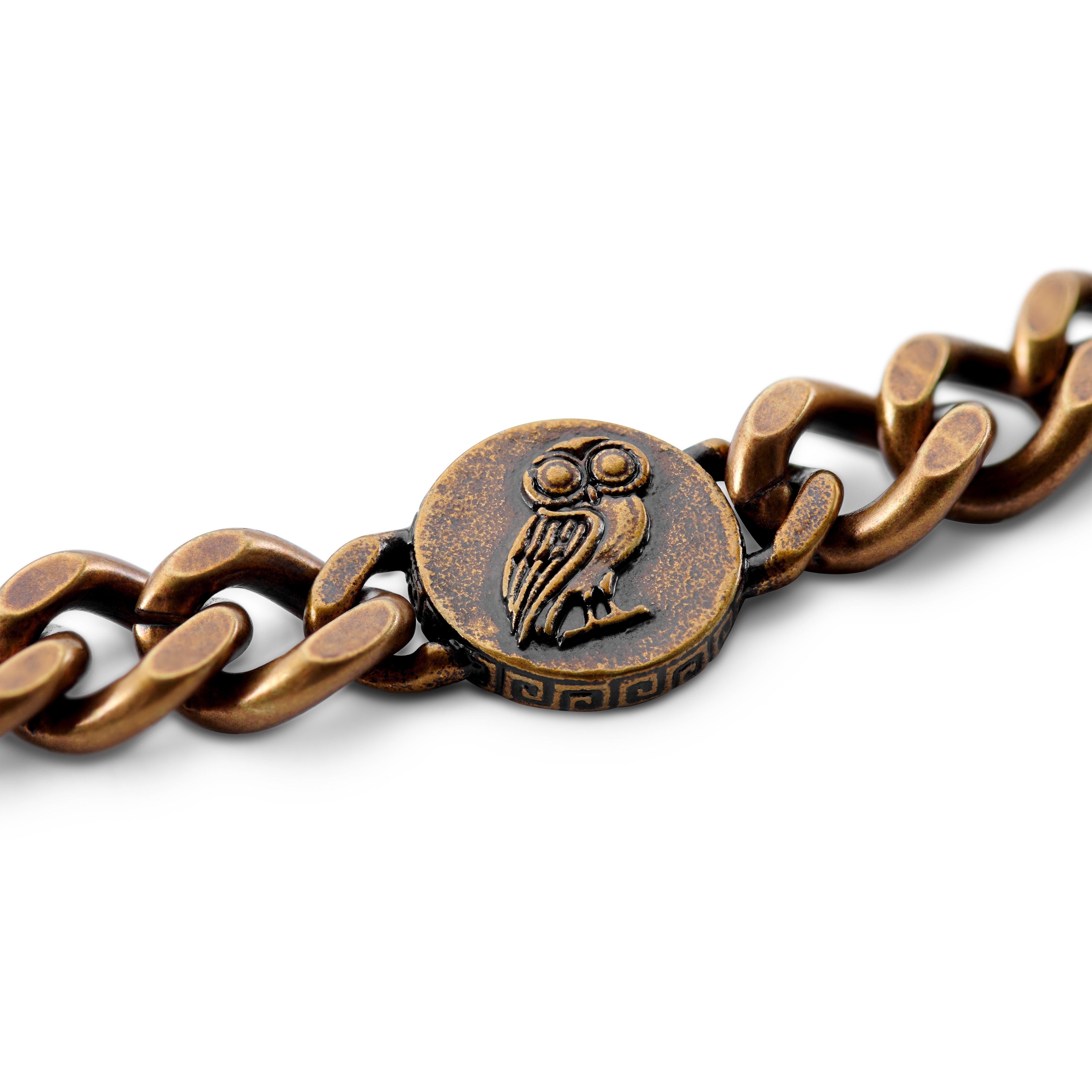 Obelius | Vintage Gold-tone Owl of Athena Bracelet - 3