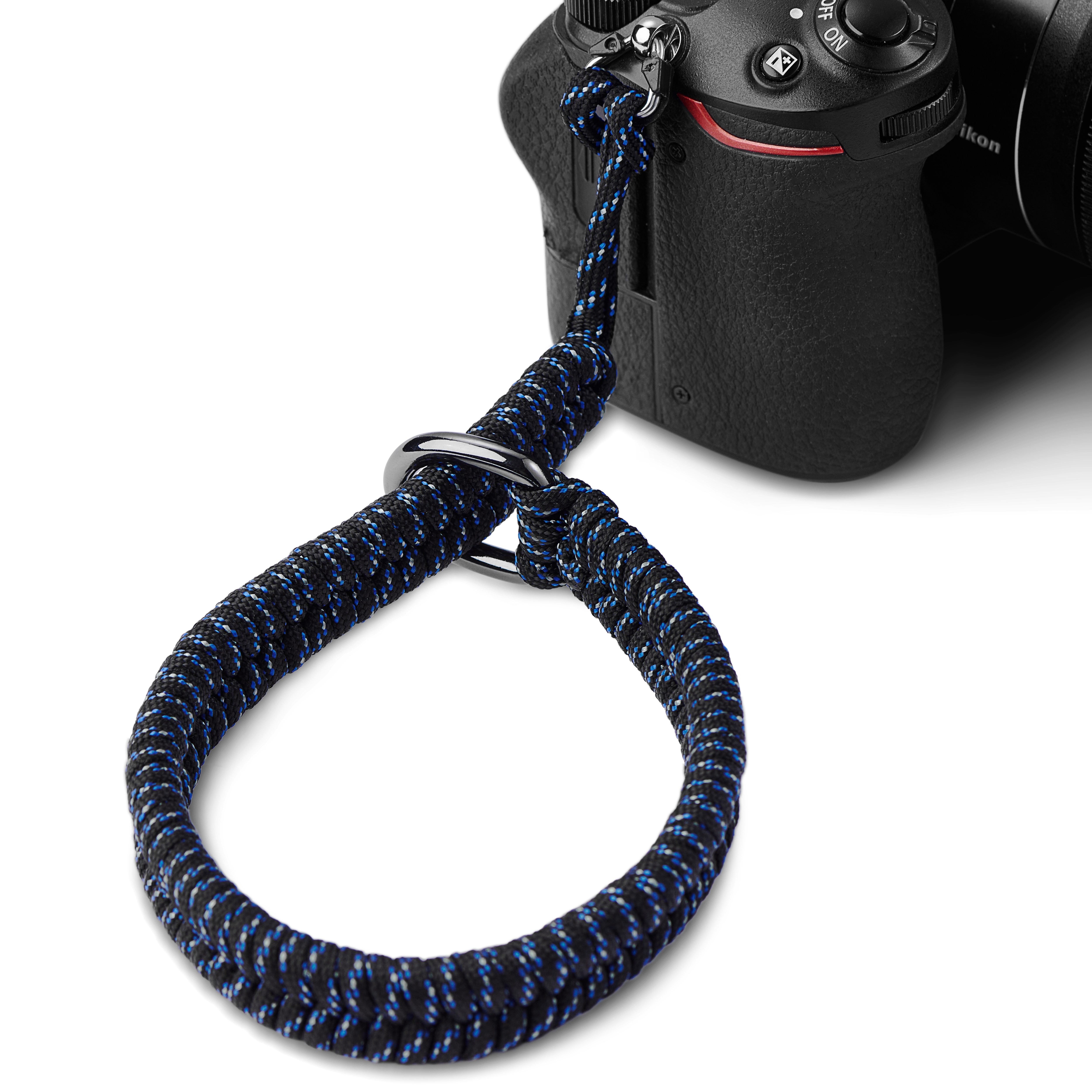 Dark Blue Zipper Weave Camera Strap - 6