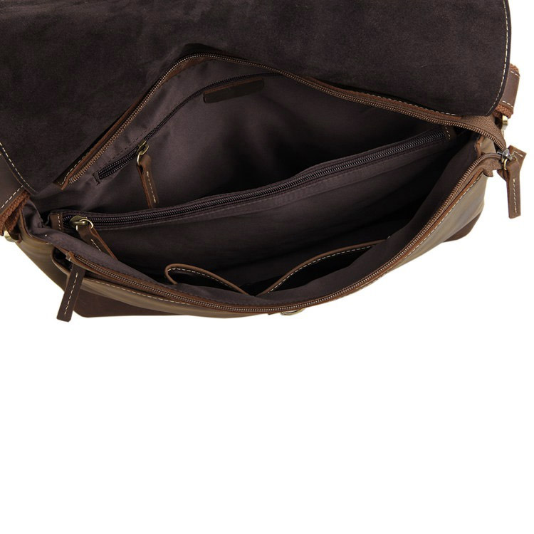 Brązowa skórzana teczka Tsar - 5