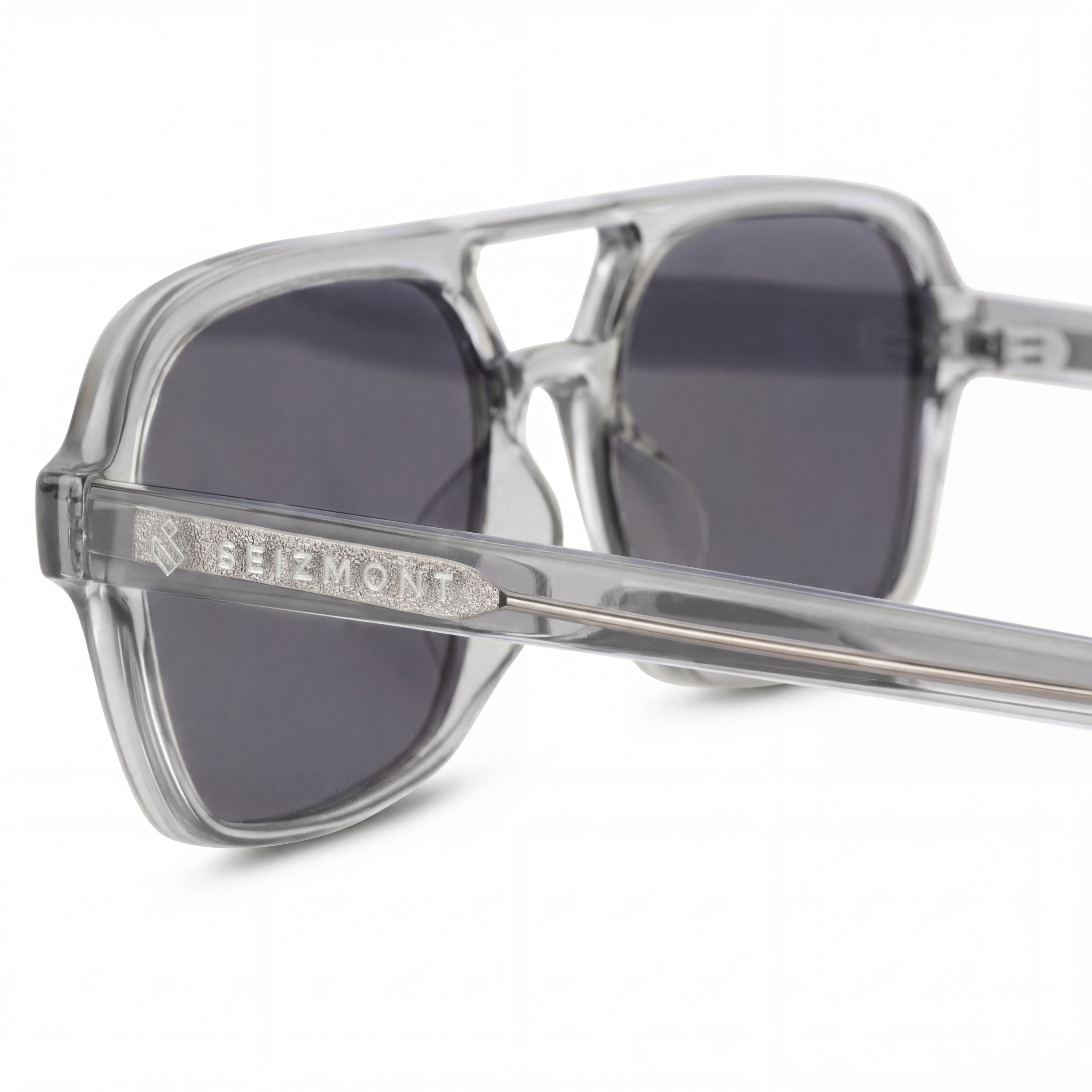 Spectrum | Smoky Grey & Black Aviator Sunglasses - 3