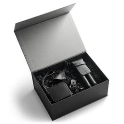 Deluxe Professional Organizer Gift Box | Black Leather