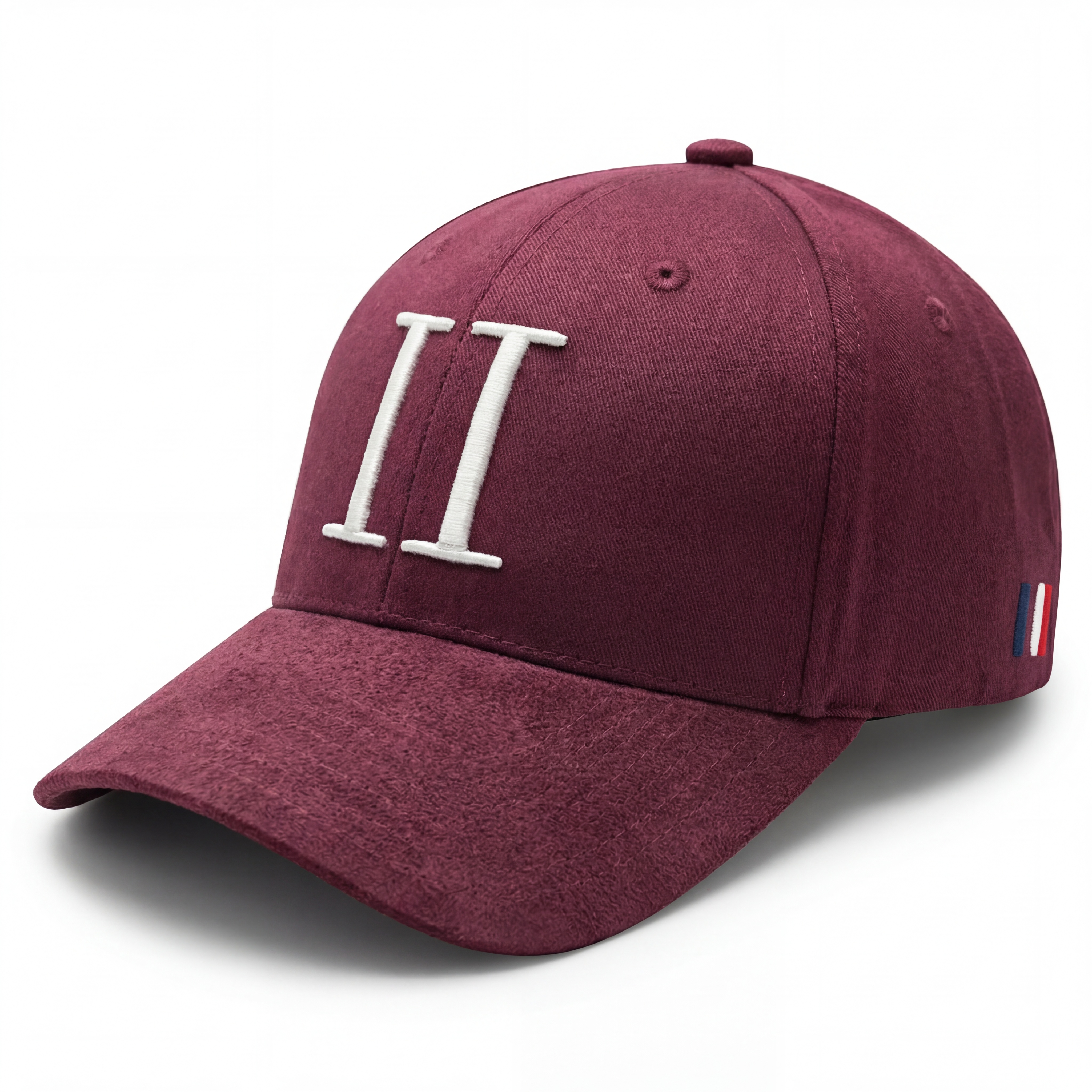 Les Deux | Cappello da baseball II in pelle scamosciata rosso port royale