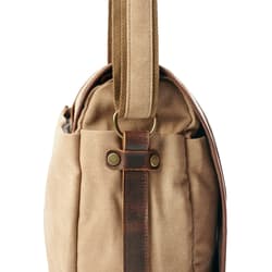 Borsa Messenger In Tela Vintage Unisex - Ideale Per Tablet 7.9", Lavoro E Scuola - Nero/Kaki - Foto 8