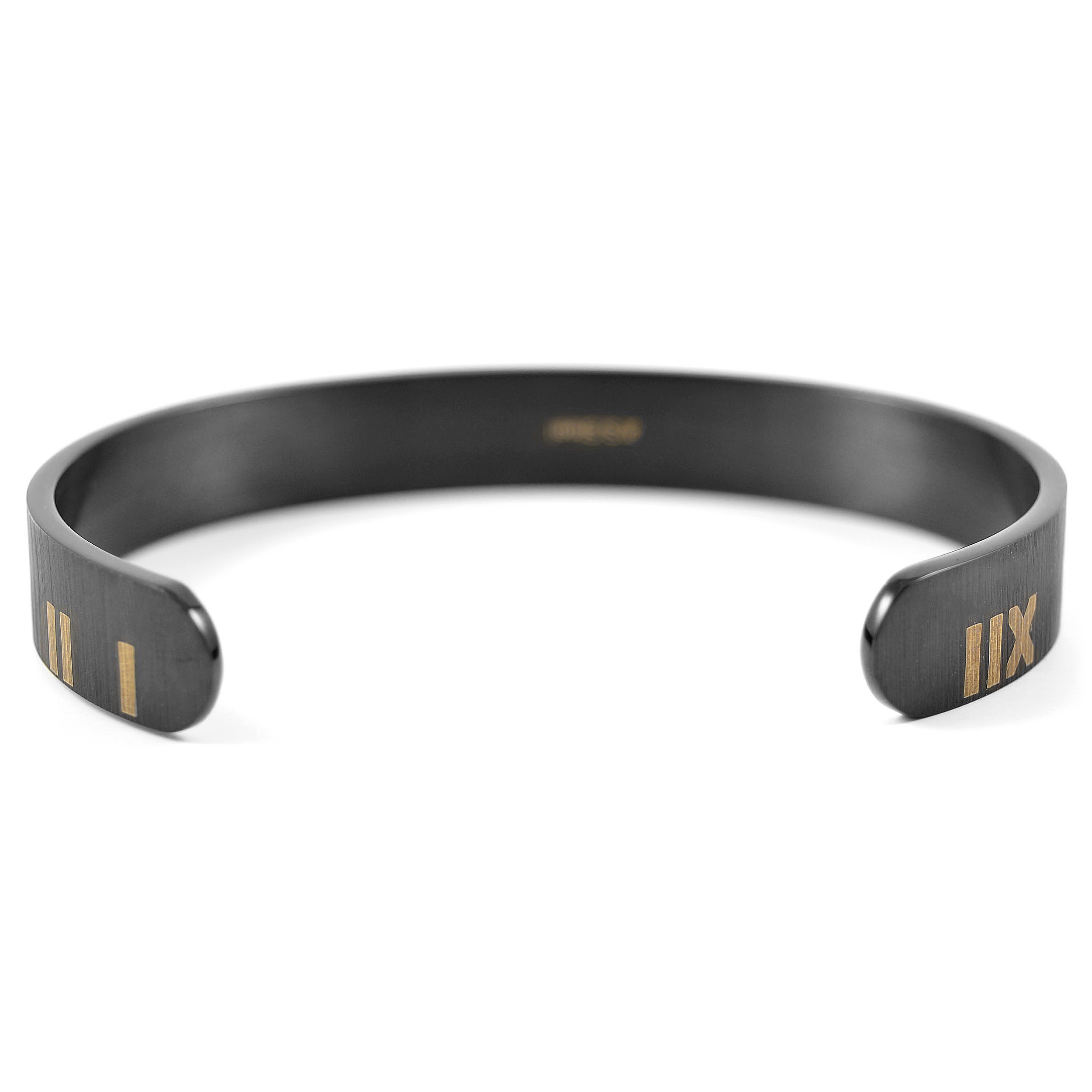 Mattsvart Armband Romerska Siffror - 3