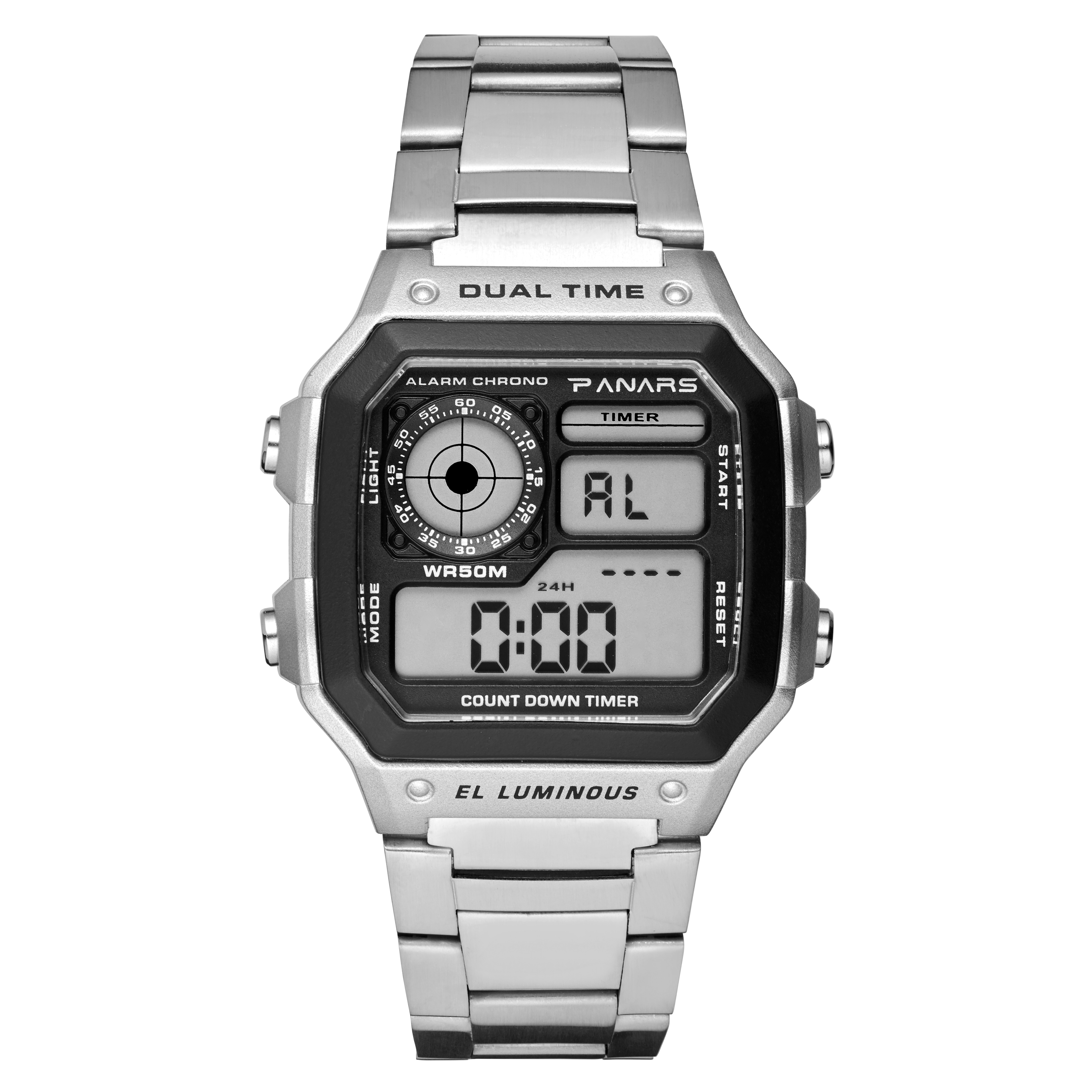 Ceas digital argintiu Jeremy - 1