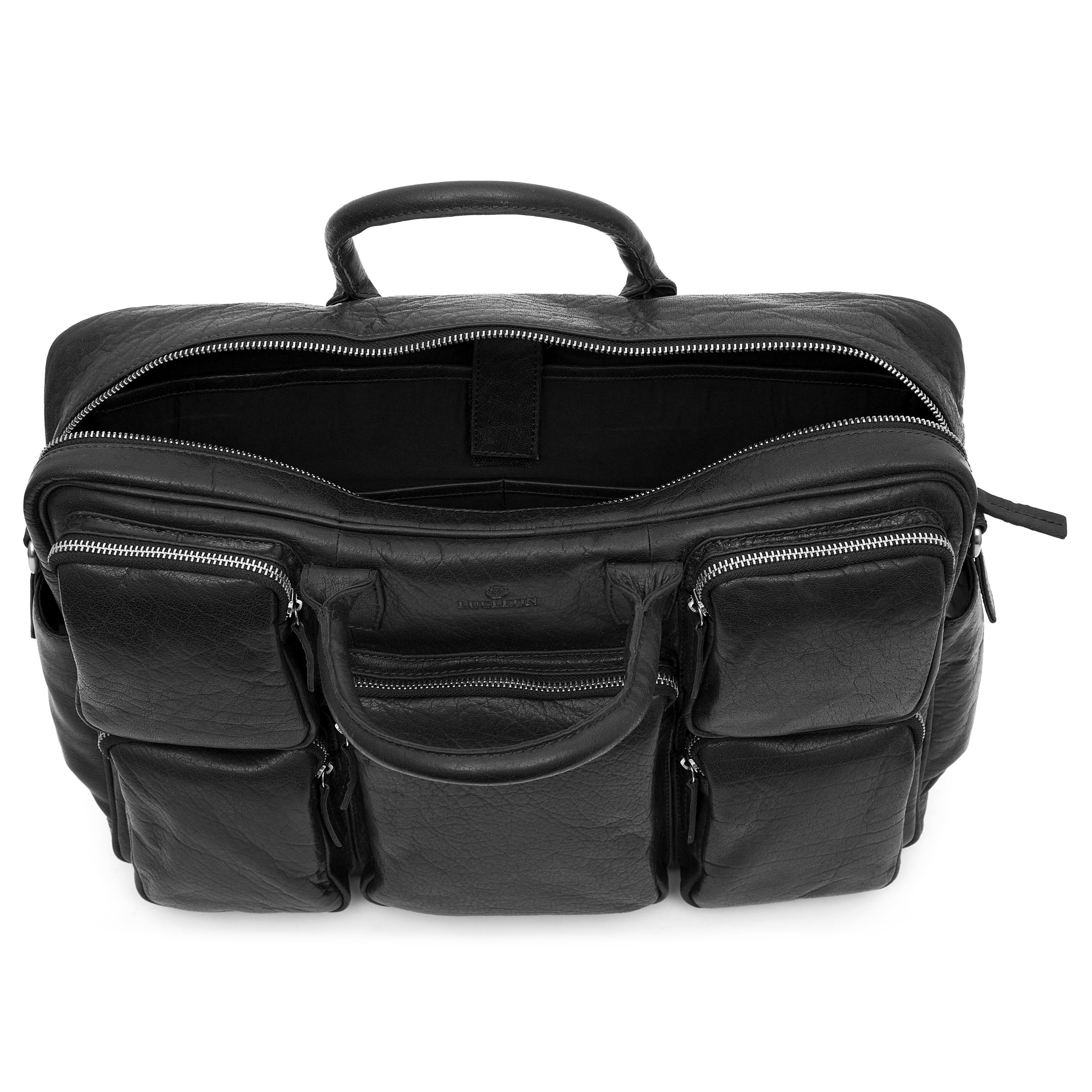 Sac de voyage Montréal Safari en cuir noir  - 8