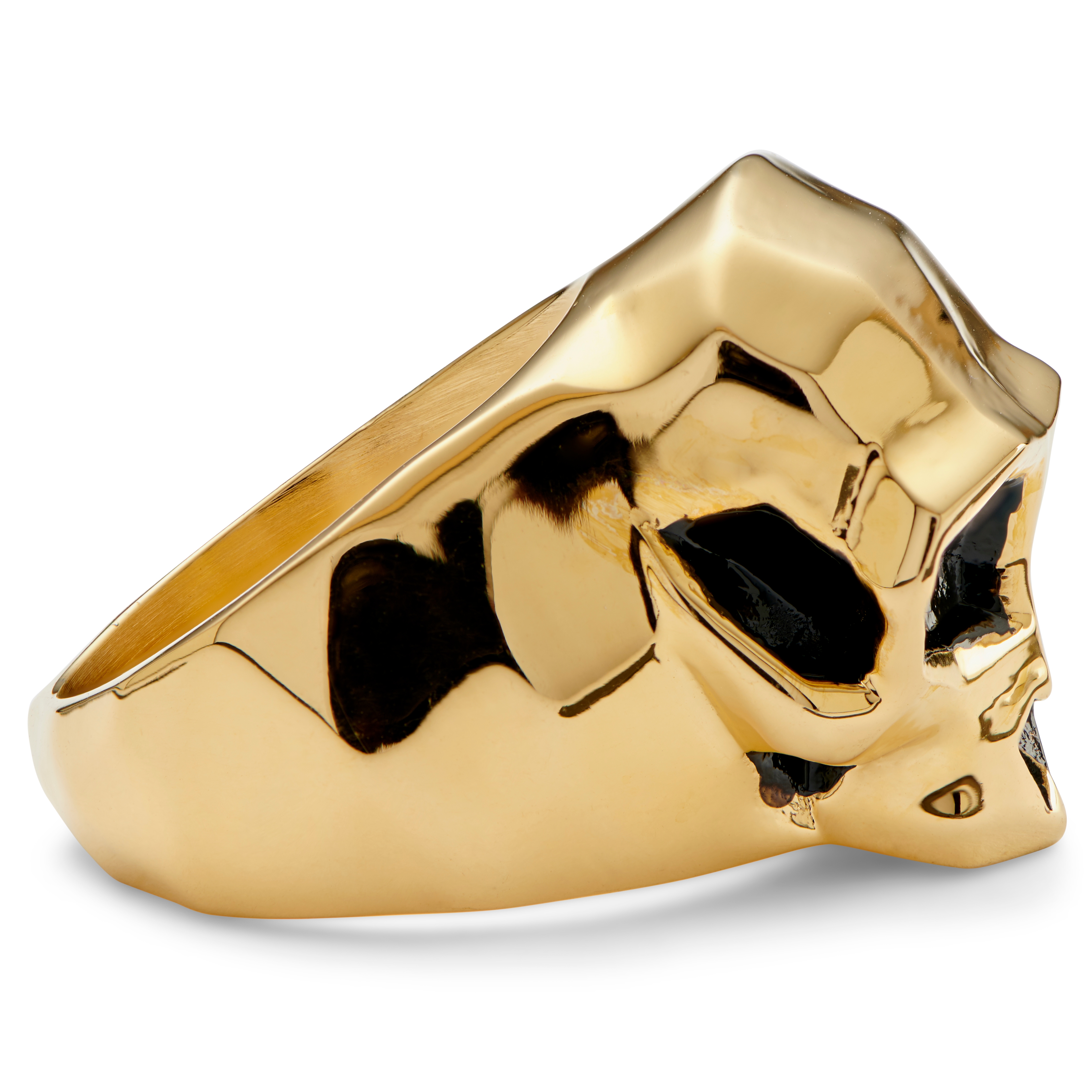 Bague dorée à crâne de singe Mack - 5