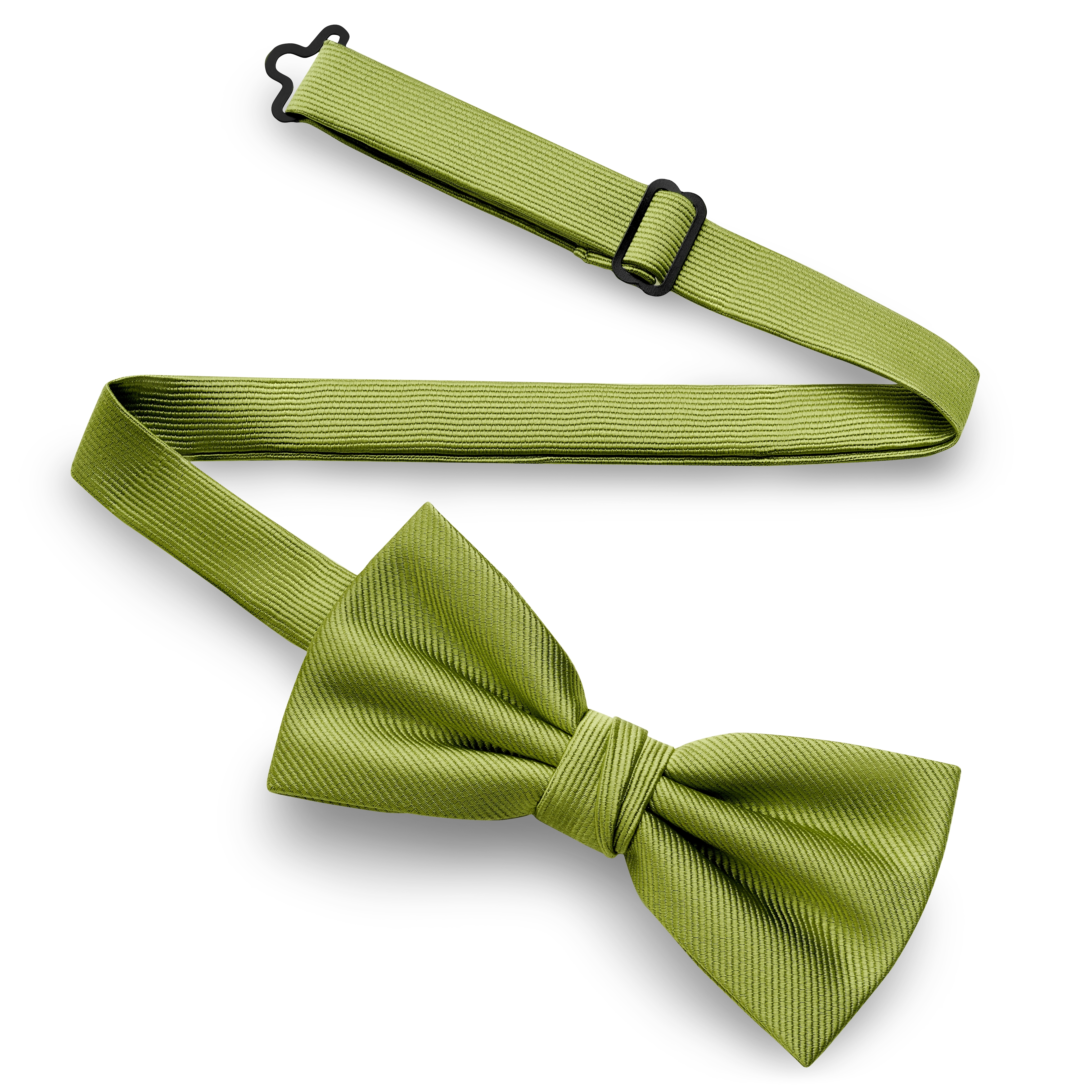 Seegrüne vorgebundene Fliege aus Grosgrain - 3