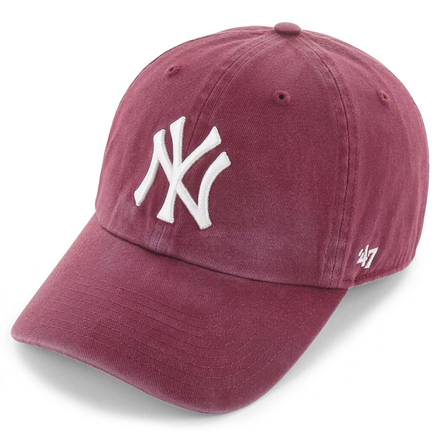 '47 CLEAN UP | Mörk vinröd MLB New York Yankees-keps '47 CLEAN UP | Mörk vinröd MLB New York Yankees-keps