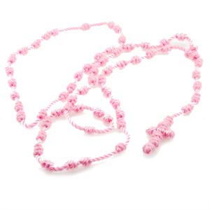 Pink Bundet Rosenkrans Halskæde - 1