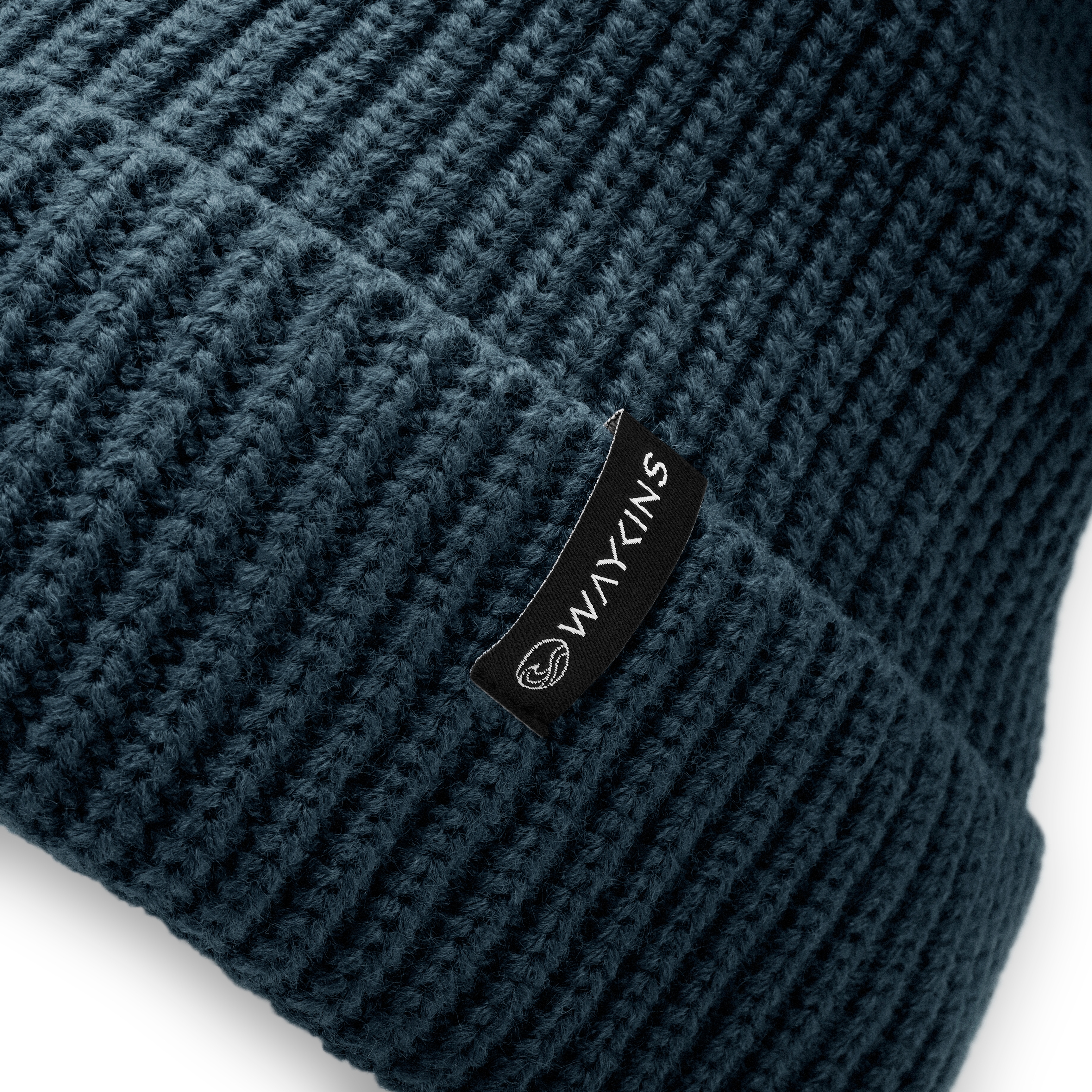 Baltic | Donkerblauwe Geribde Acryl Beanie - 4