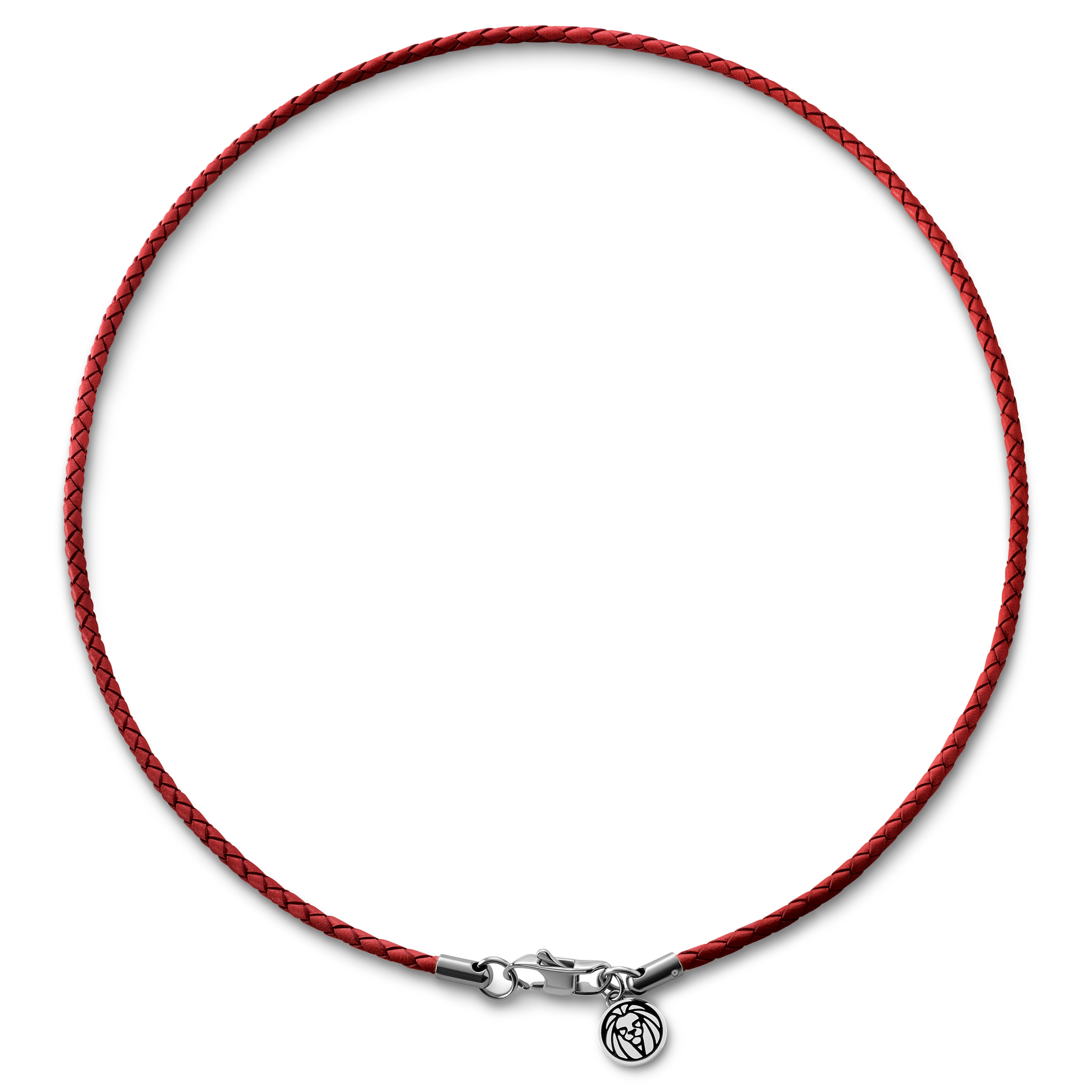 Tenvis | Collar de cuero rojo de 3 mm  - 5