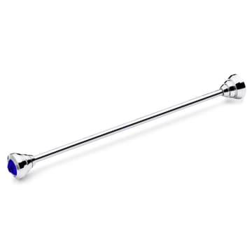 Silver-Tone Collar Bar with Blue Zirconia Silver-Tone Collar Bar with Blue Zirconia