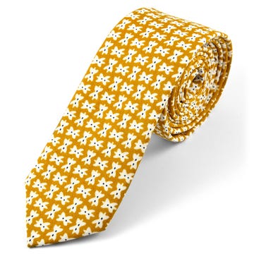 Yellow Bow Design Cotton Tie