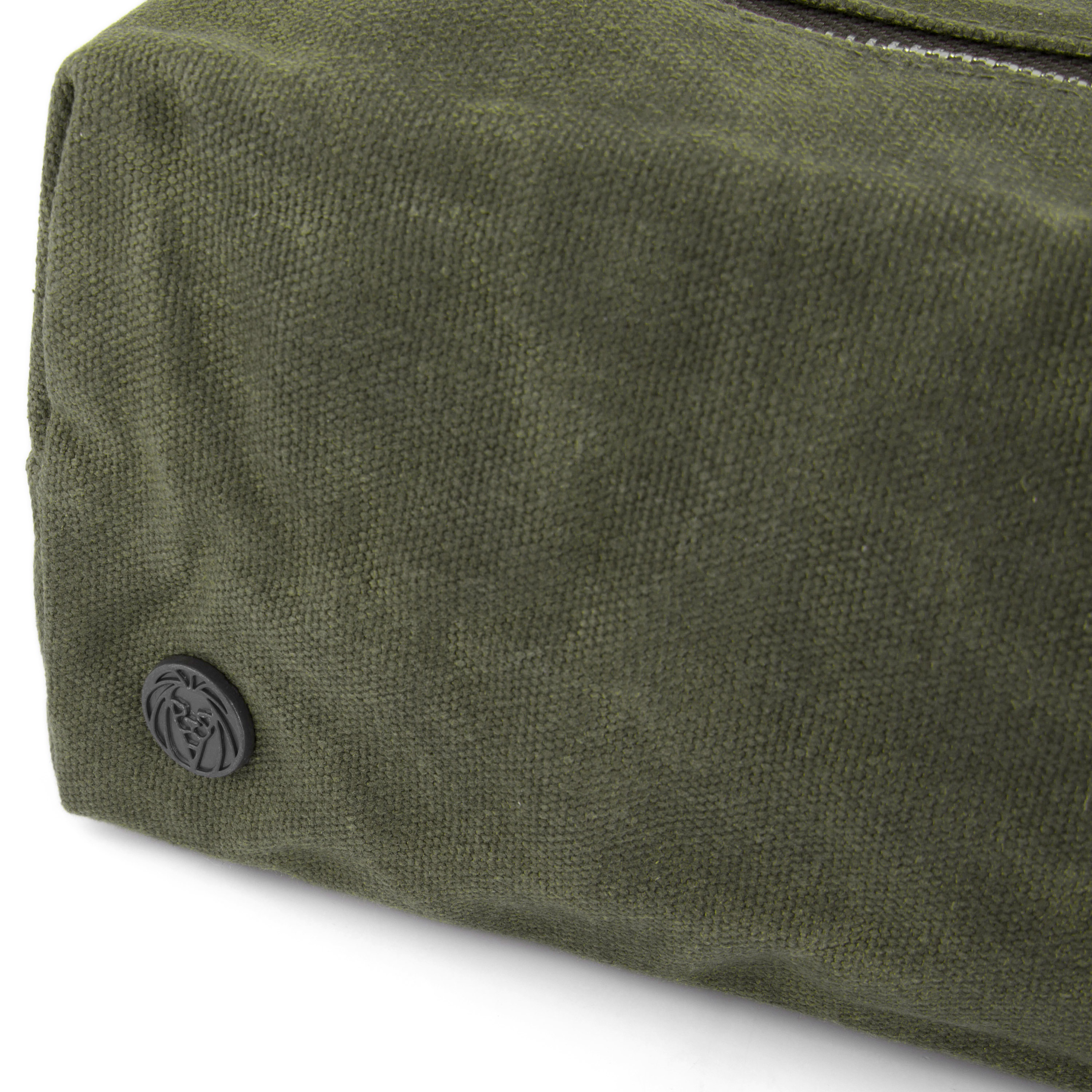 Olive Finch Waxed Canvas Washbag - 6
