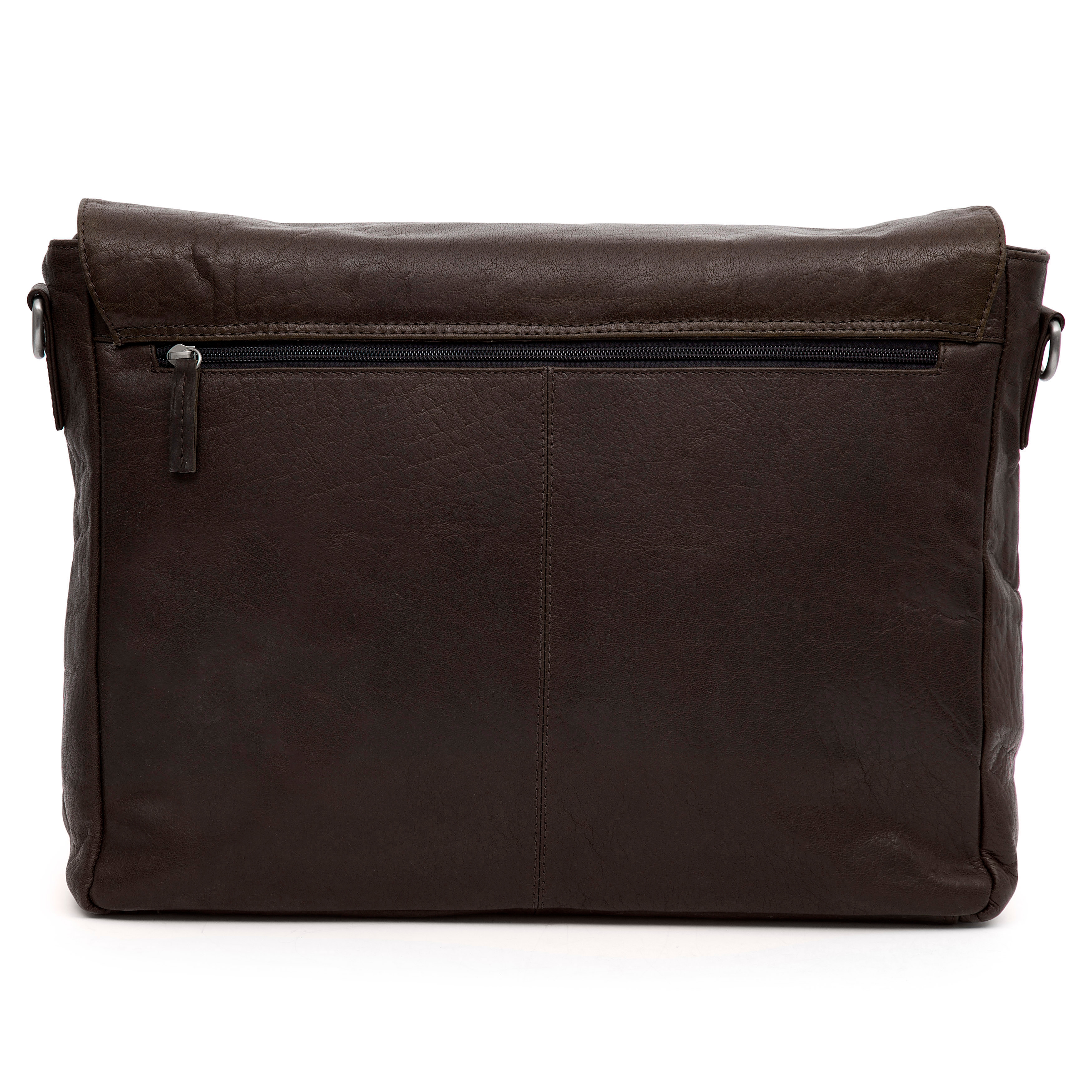 Montreal Brown Leather Messenger Bag - 5