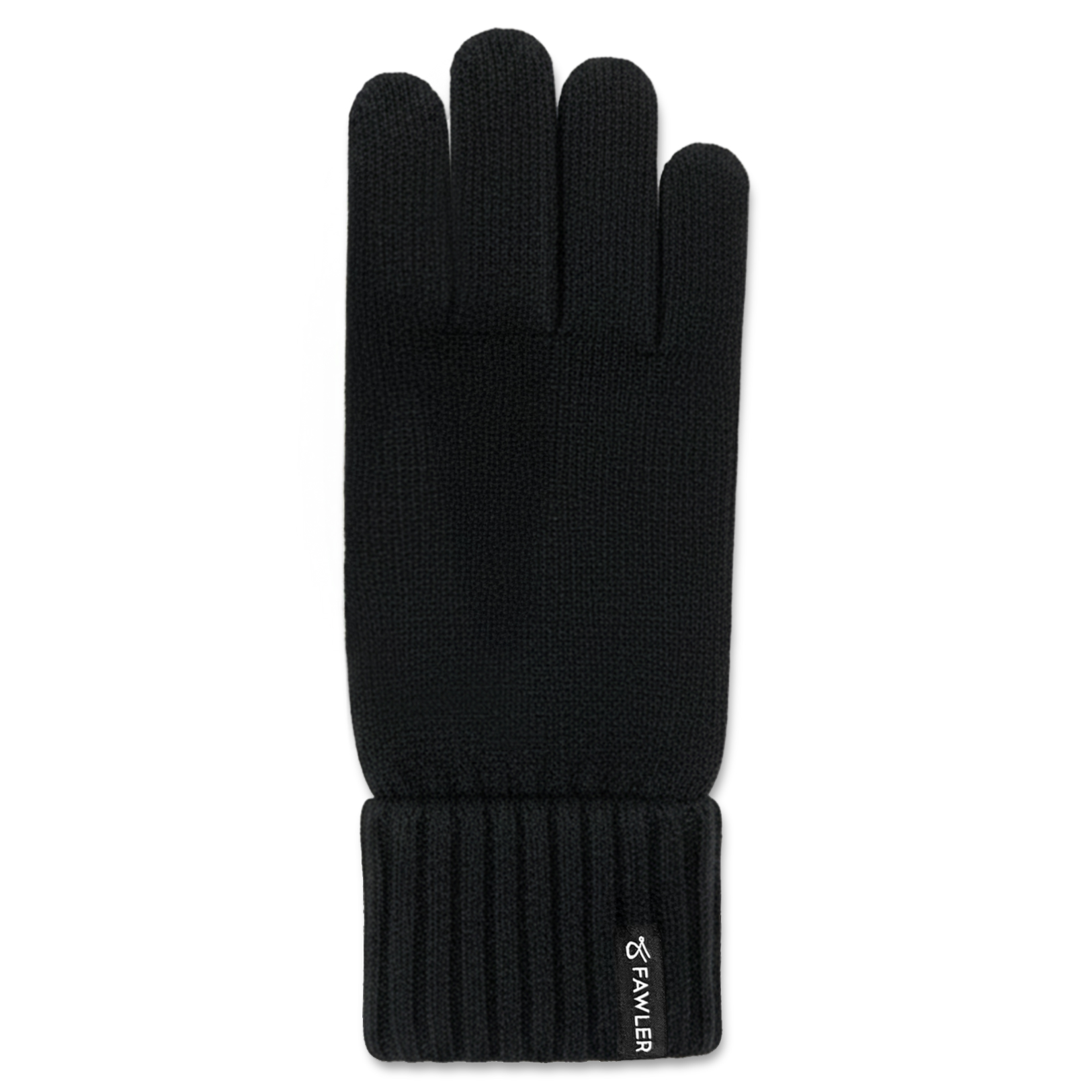 Baltic | Luvas Pretas Caneladas em Lã Fina Compatíveis com Ecrãs - 3