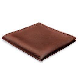 Pañuelo de bolsillo de grogrén terracota