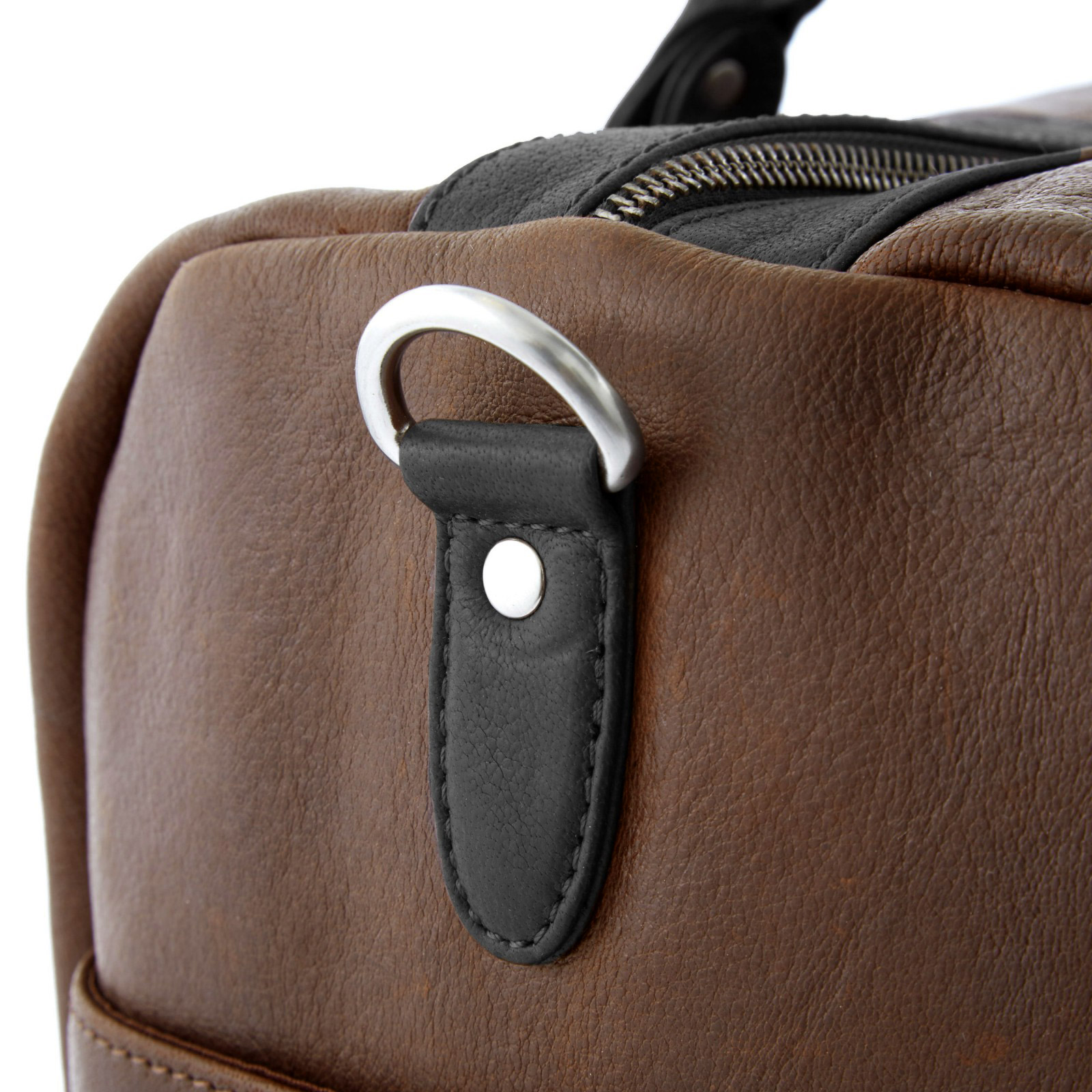 Brown & Black California Duffel Bag - 5