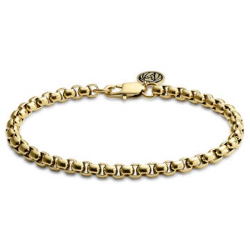 Essentials | 1/5" (5 mm) Gold-Tone Curved Box Chain Bracelet Essentials | 1/5" (5 mm) Gold-Tone Curved Box Chain Bracelet