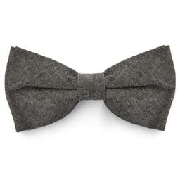 Grey Cotton Pre-Tied Bow Tie