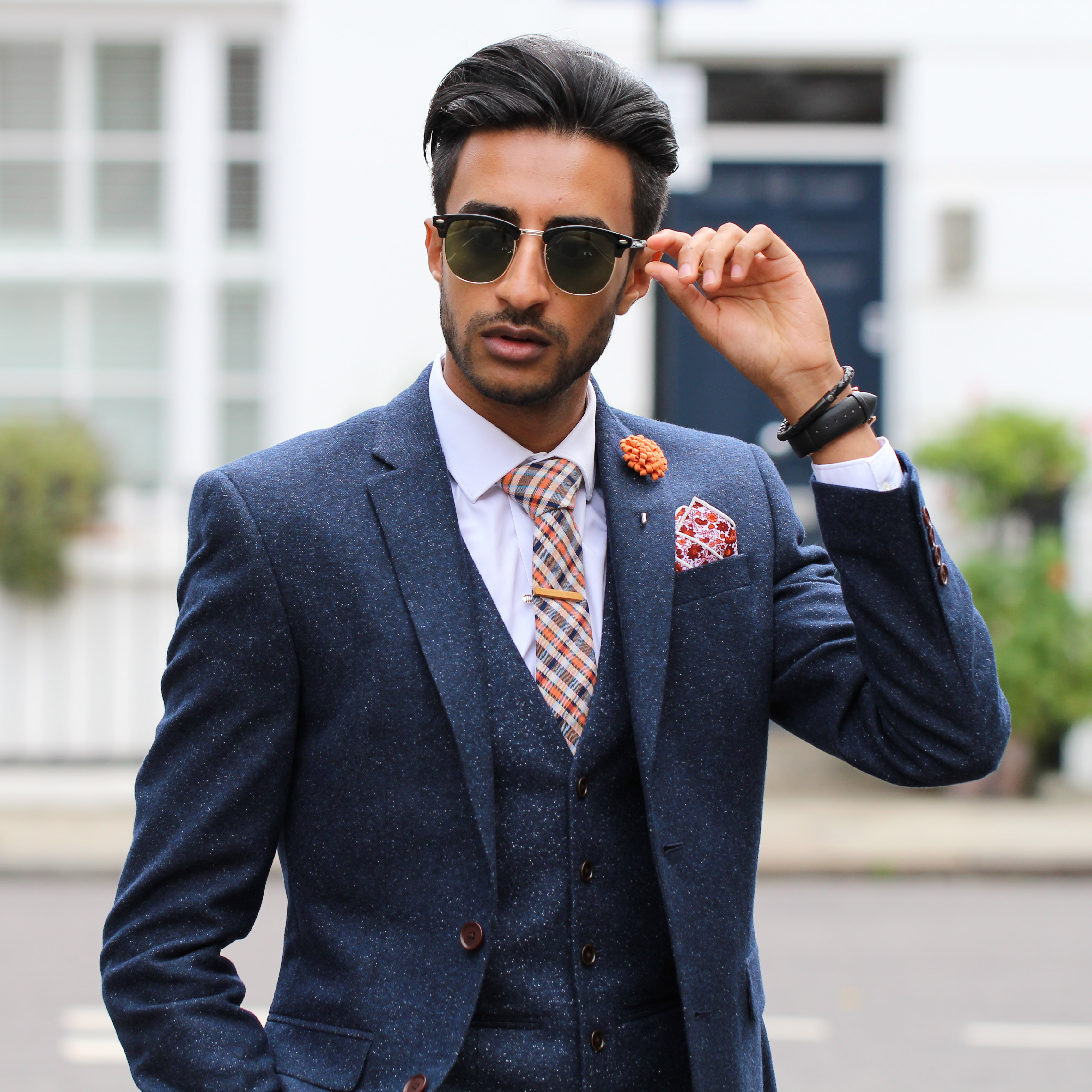 Bracelet en cuir noir Black & Black - 5