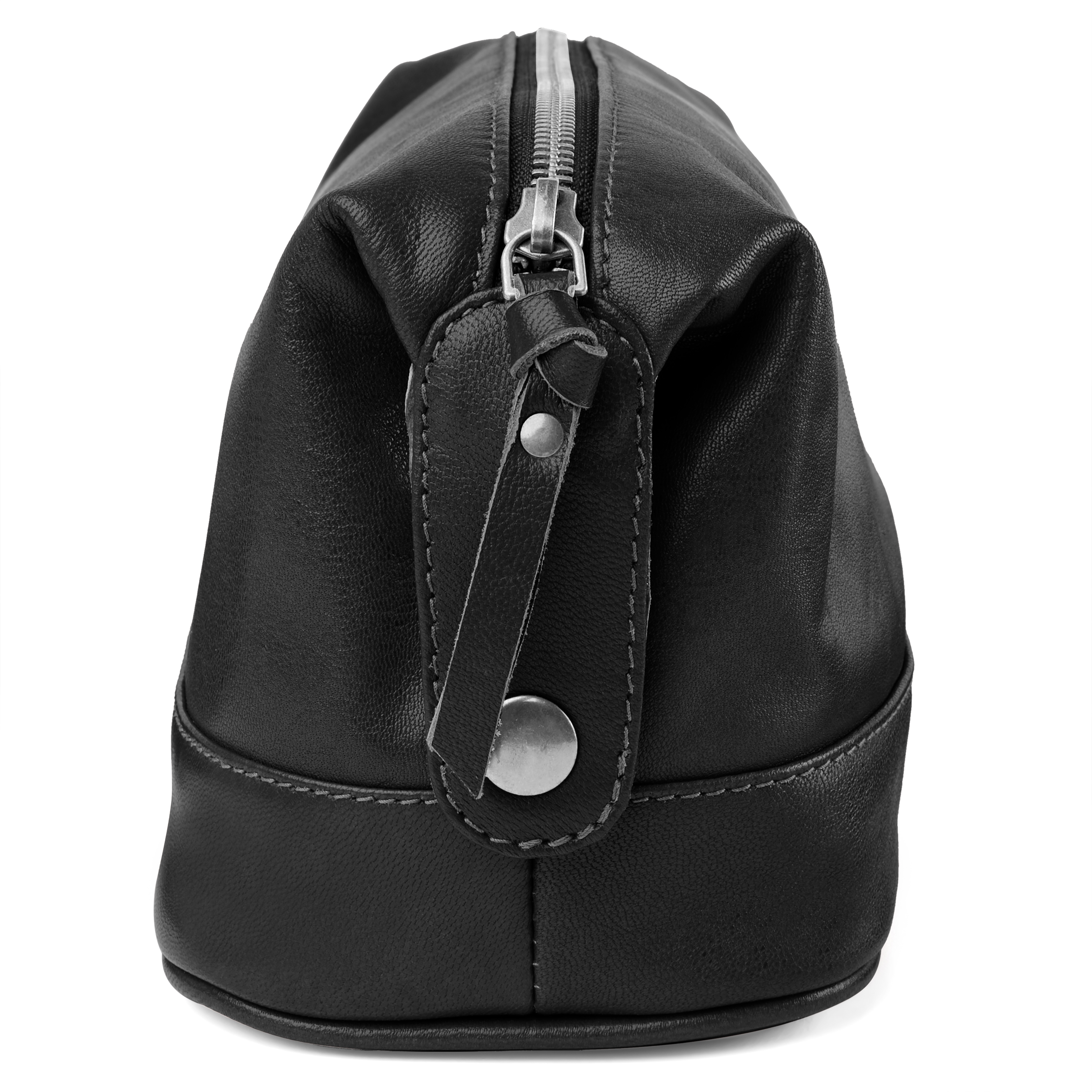 Toilettilaukku | Mustaa vuohennahkaa - 6