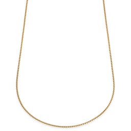 Essentials | 2 mm Gold-Tone Curved Box Chain Necklace
