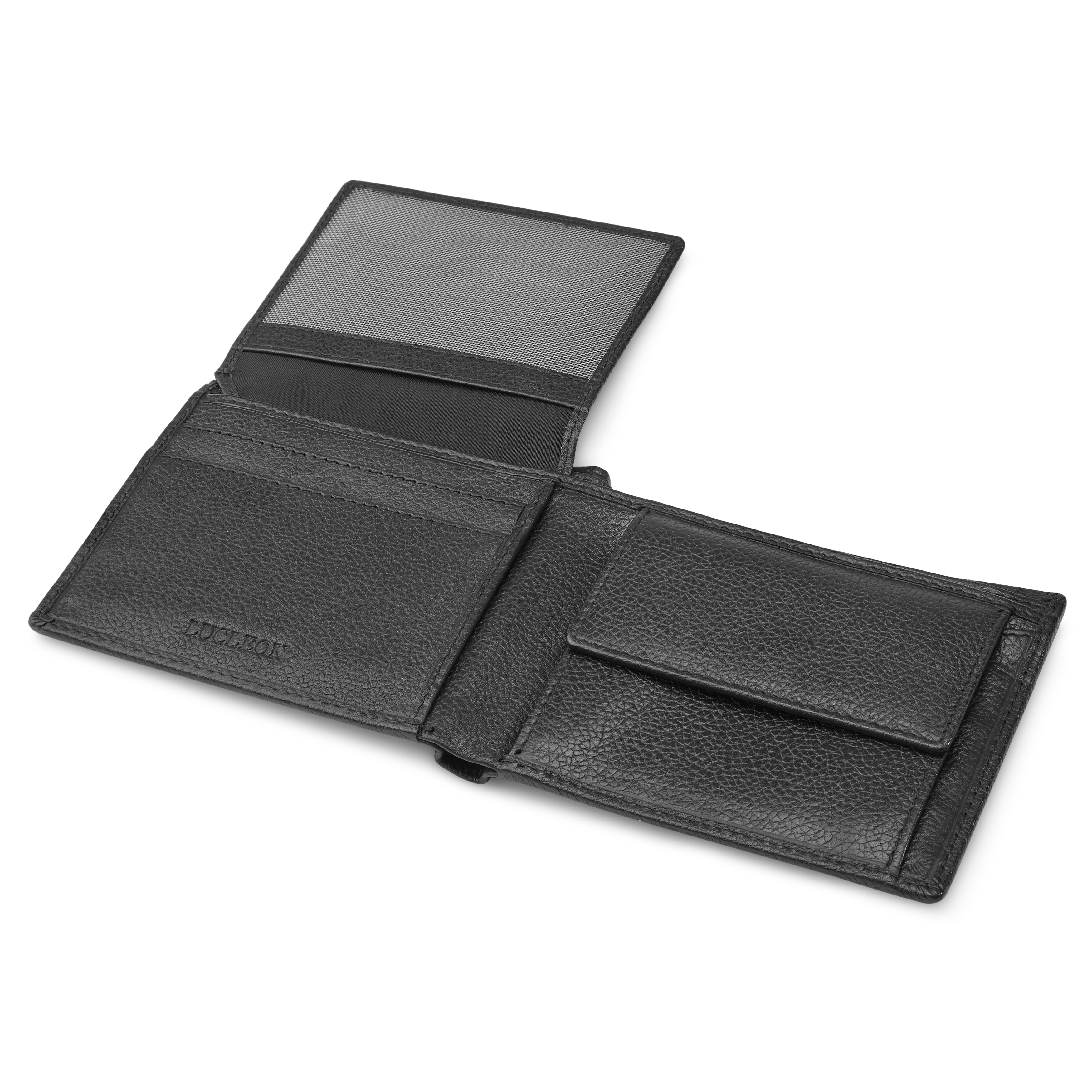 Black Leather RFID-Blocking Wallet - 6