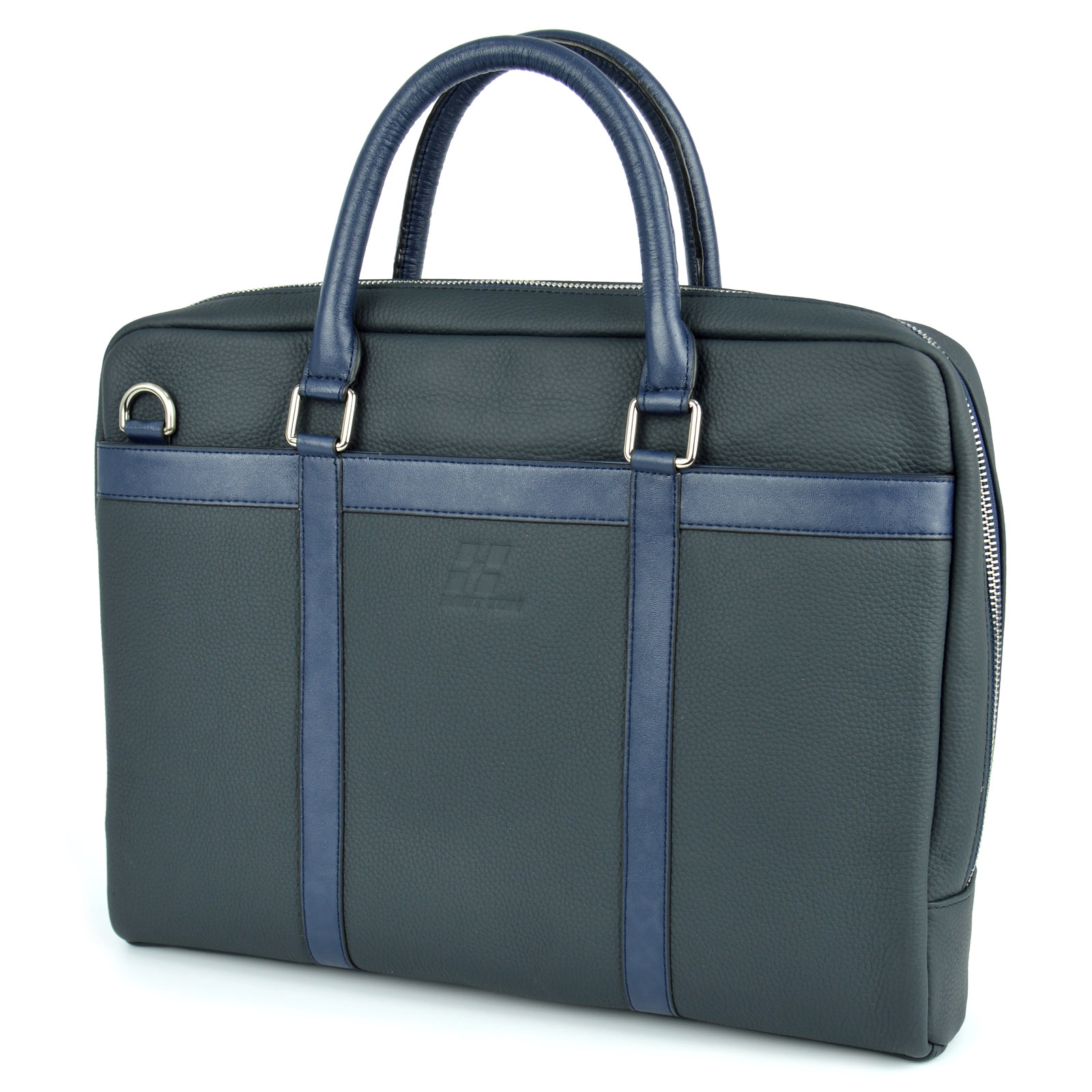 Maletín ejecutivo de cuero azul - 1