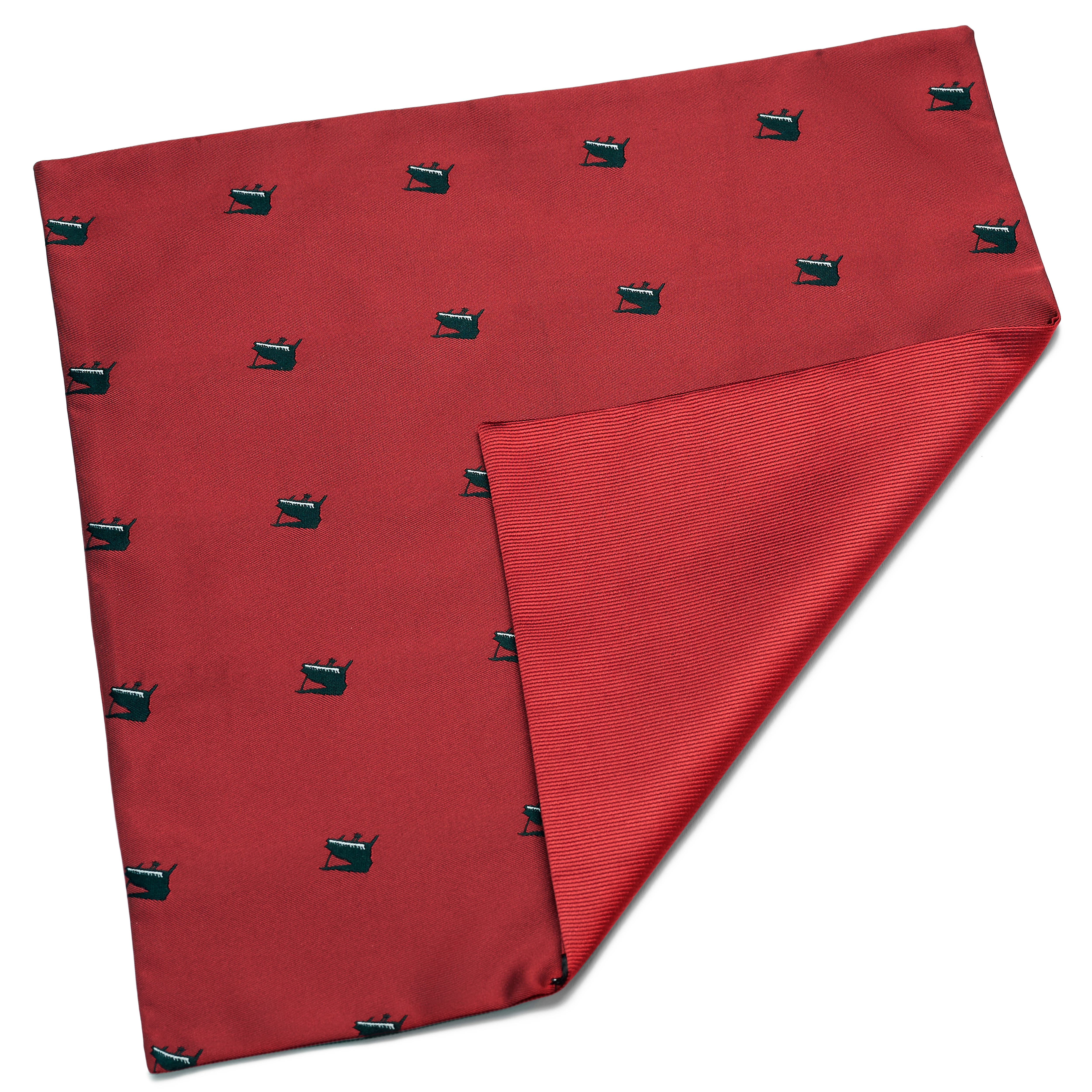 Pochette de costume réversible bordeaux à motifs de pianos - 3