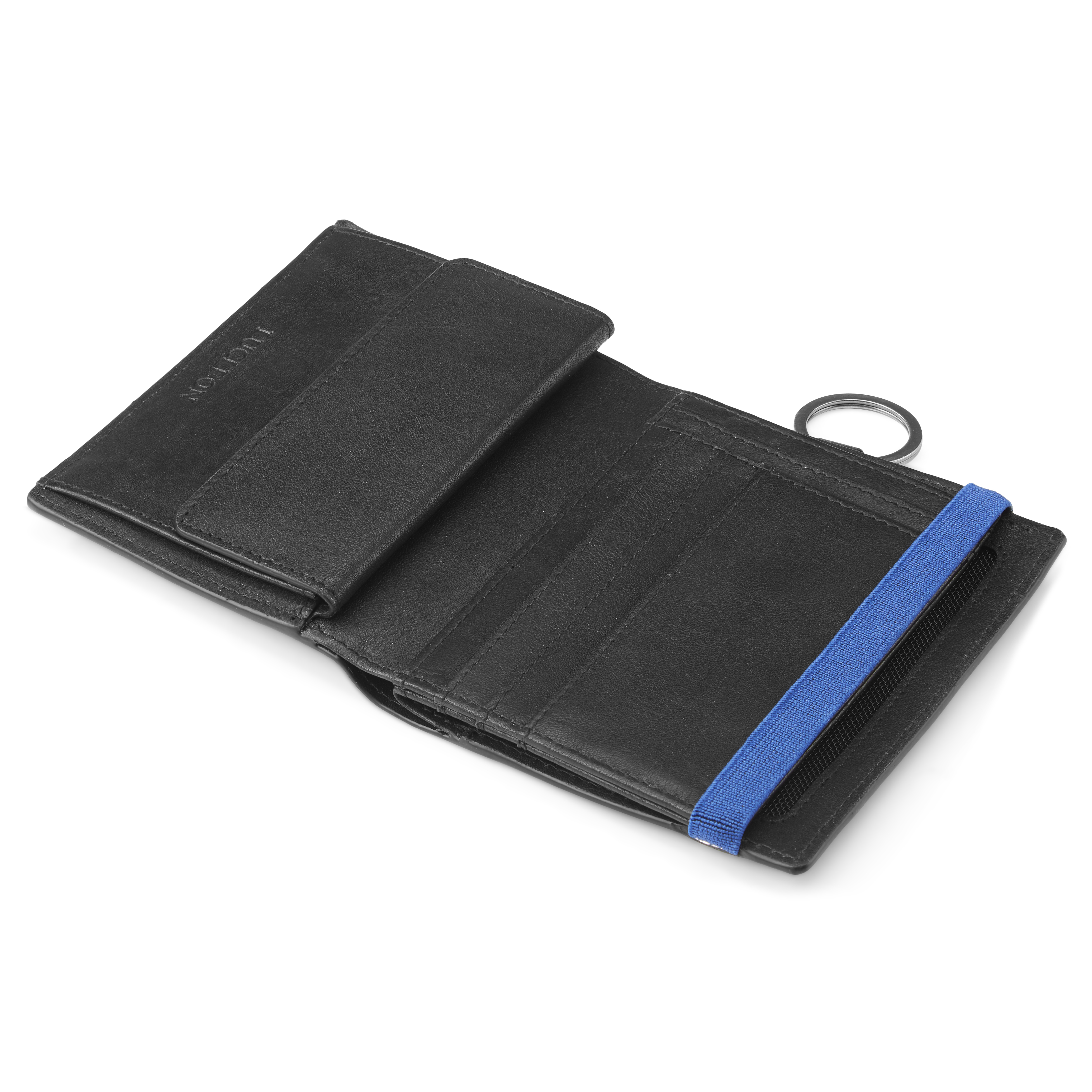 Cartera de cuero negro con llavero y bloqueo RFID Lonnie - 7
