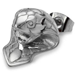 Jax  | Silver-tone Stainless Steel Cobra Stud Earring